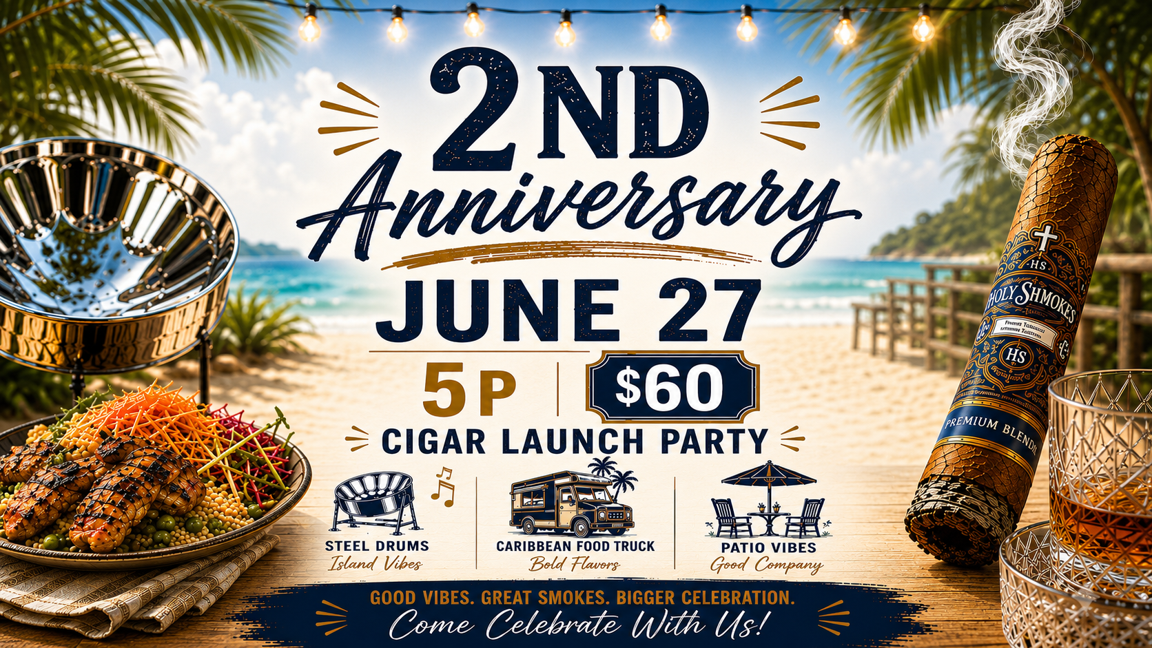 Holy Sh'mokes 2nd Anniversary Saturday, June 27, 2026, 5-9pm
