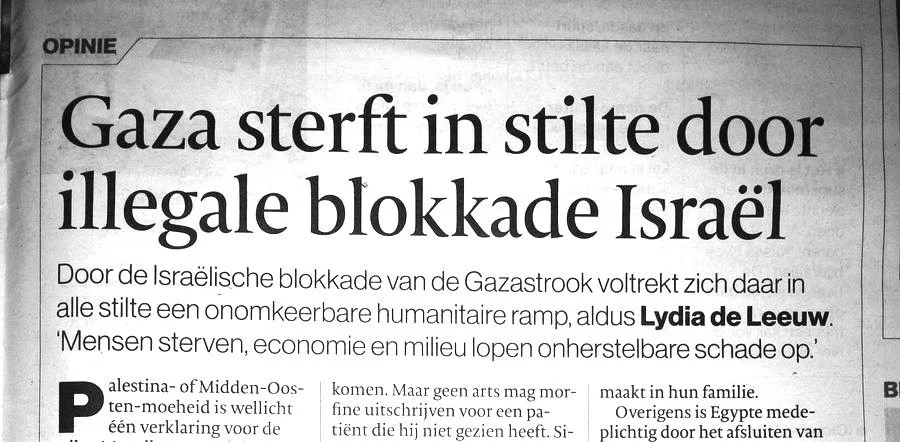 Gaza sterft in stilte door blokkade Israël