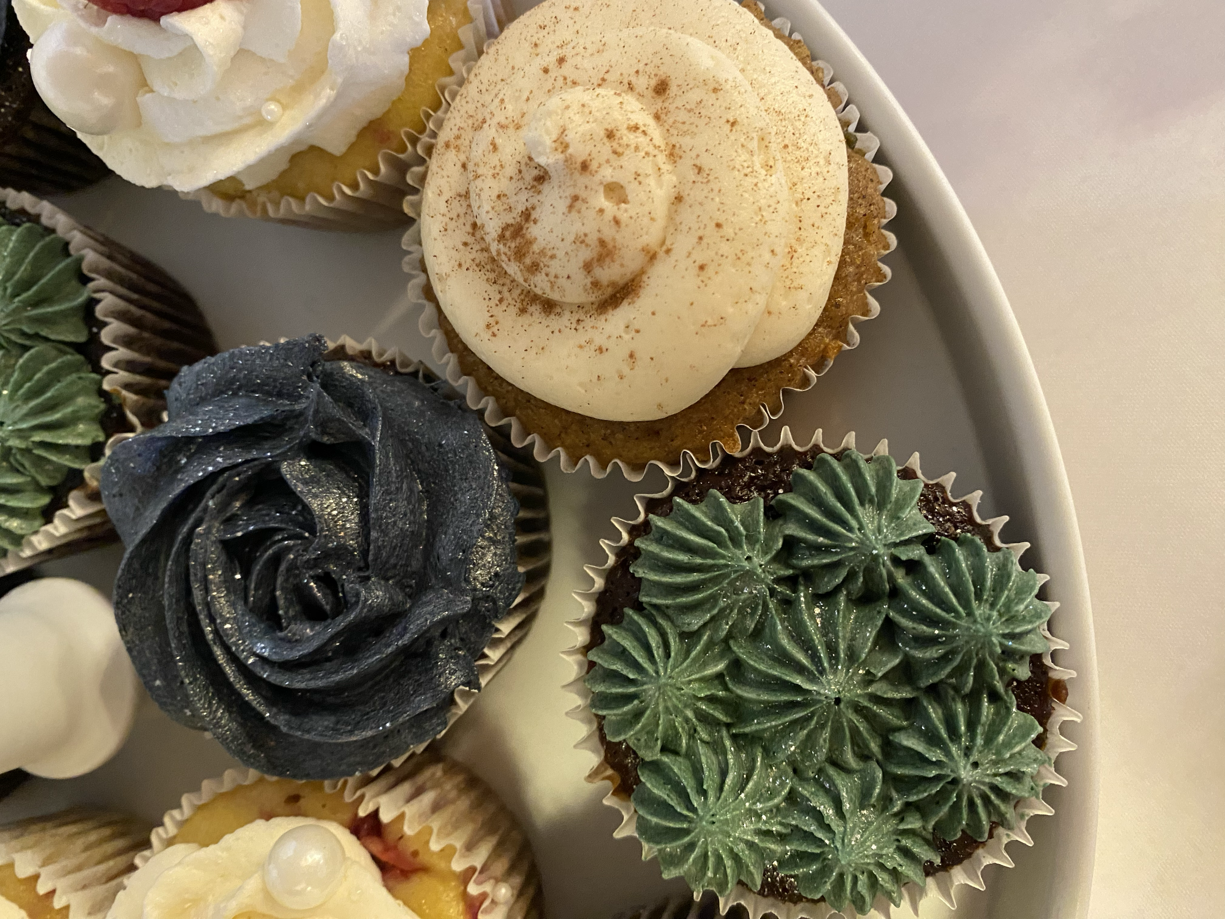Assorted cupcakes for a wedding