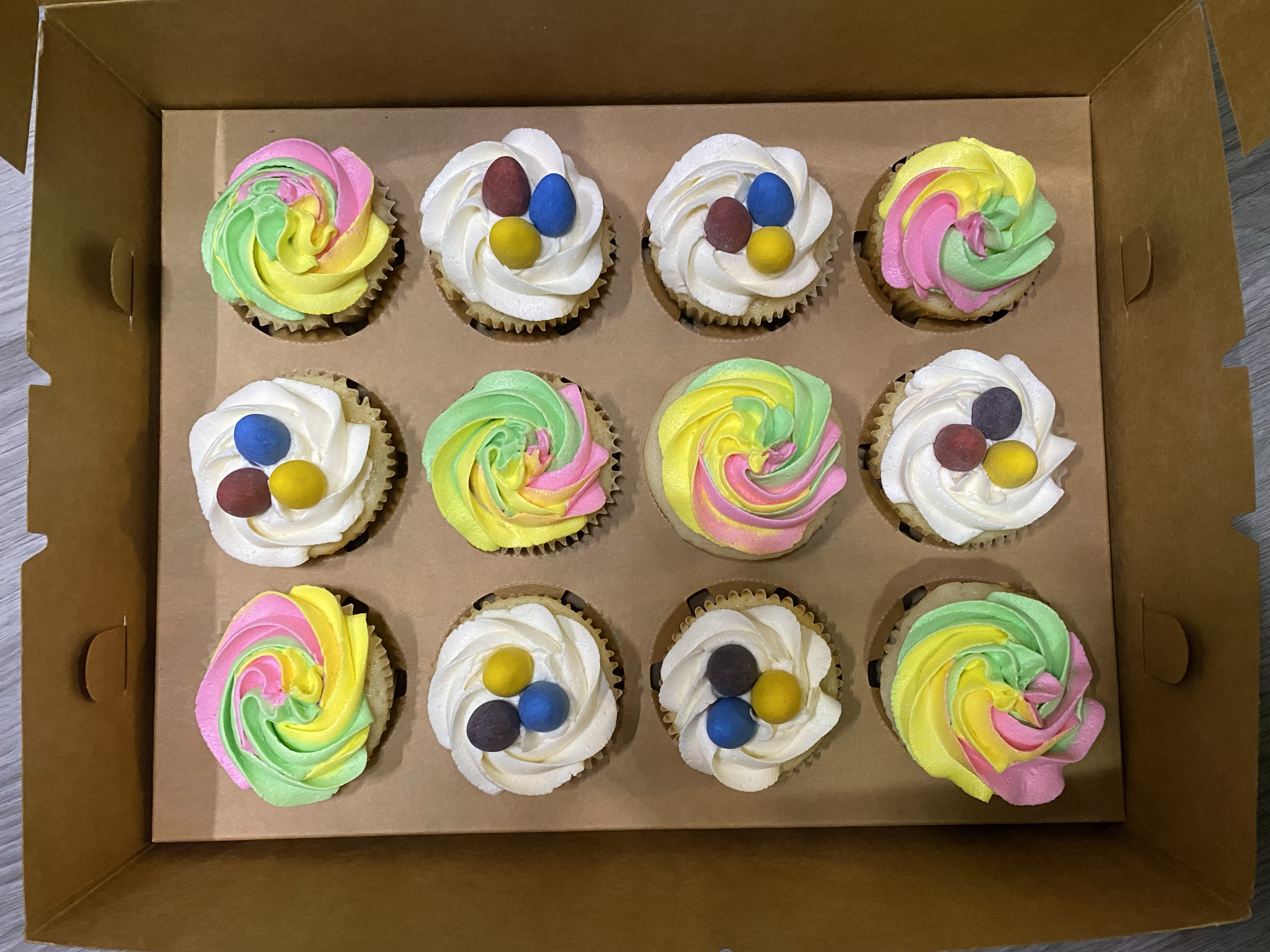 Assorted Easter cupcakes