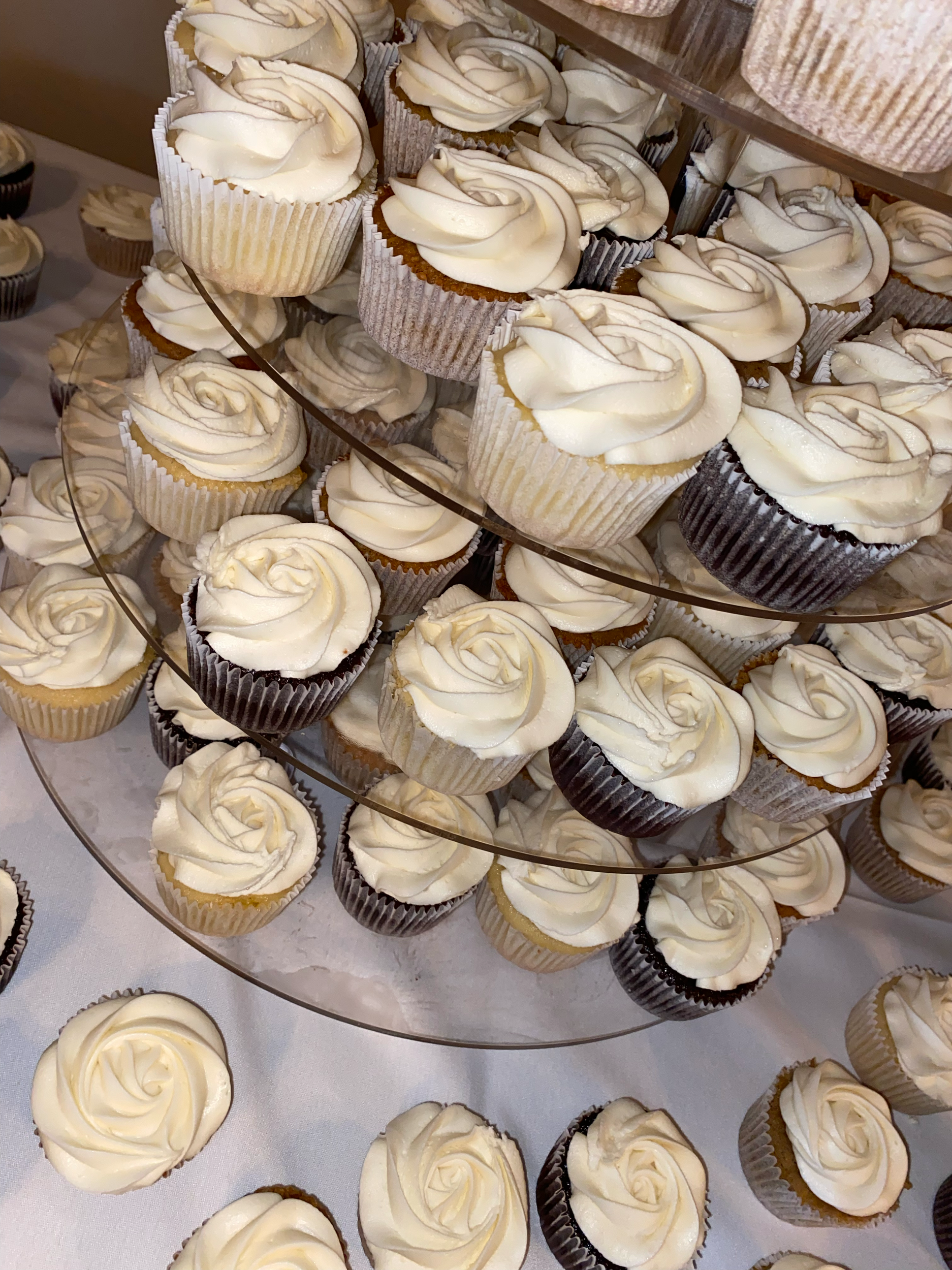 Assorted cupcakes for a wedding