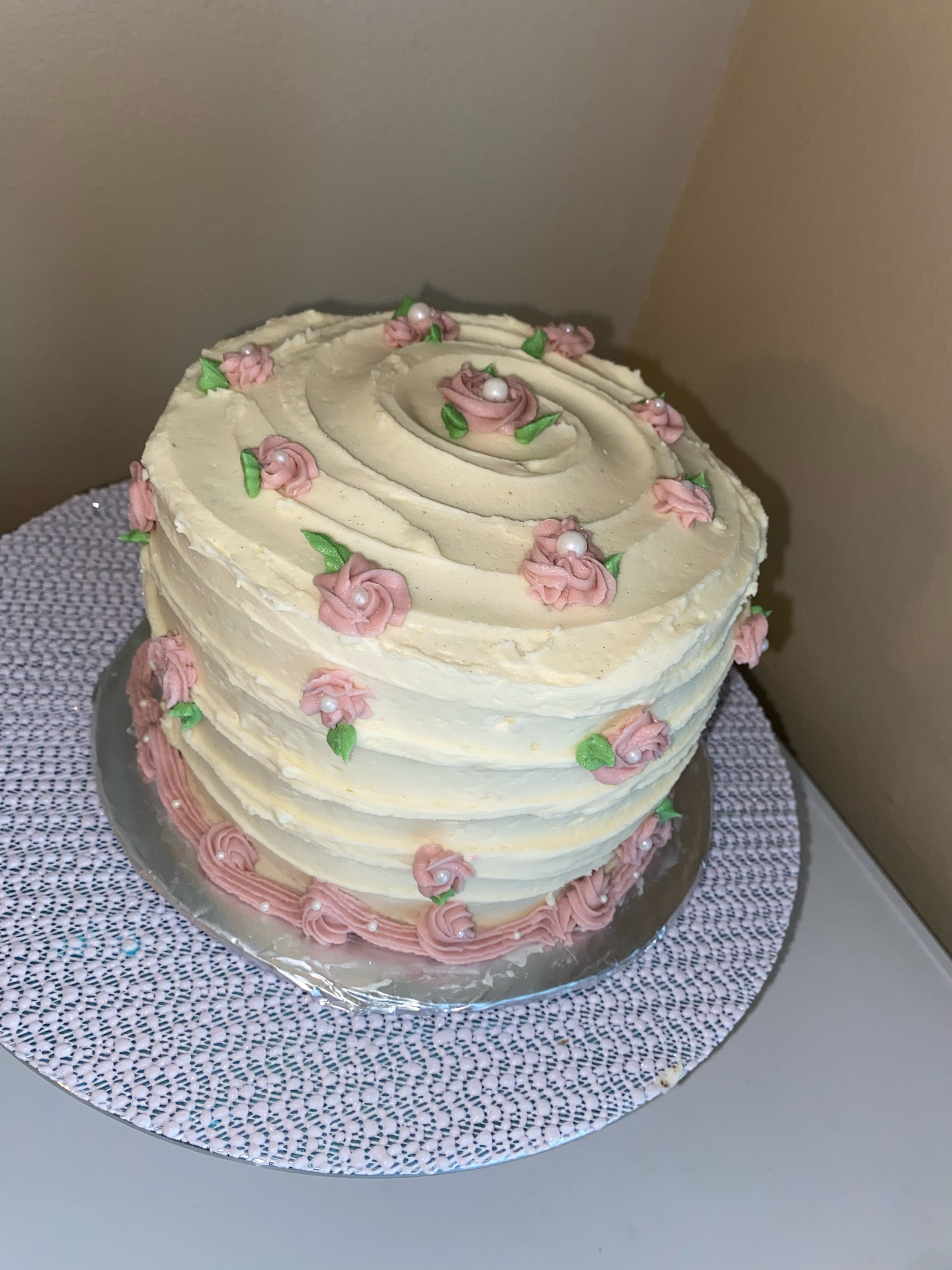 Chocolate cake with buttercream frosting