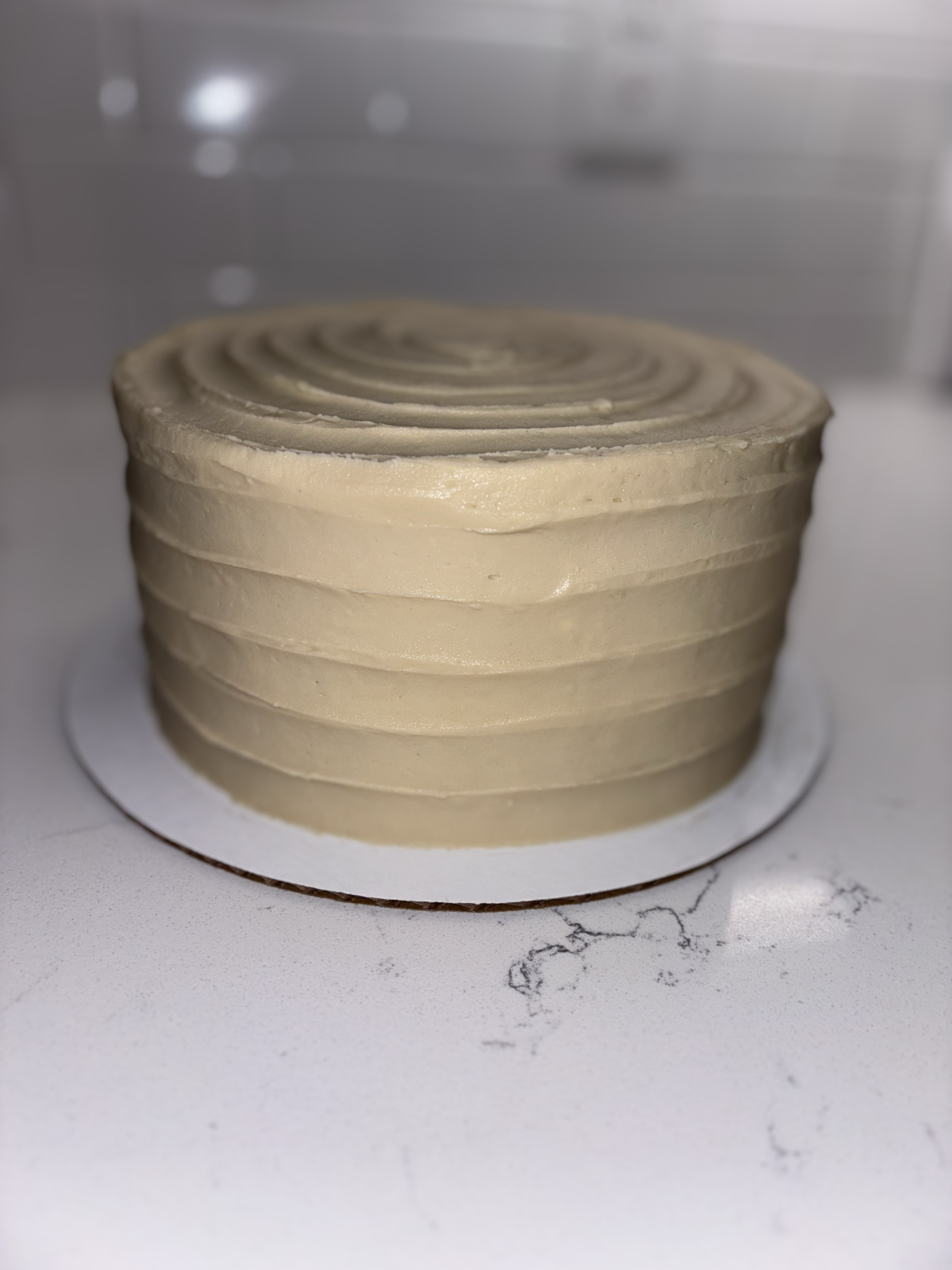 Carrot cake with a brown sugar cream cheese frosting