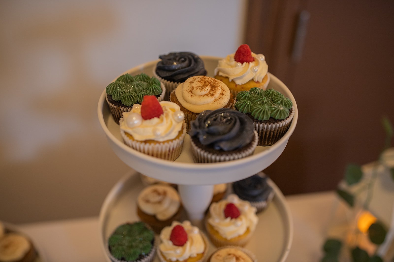 Assorted cupcakes for a wedding