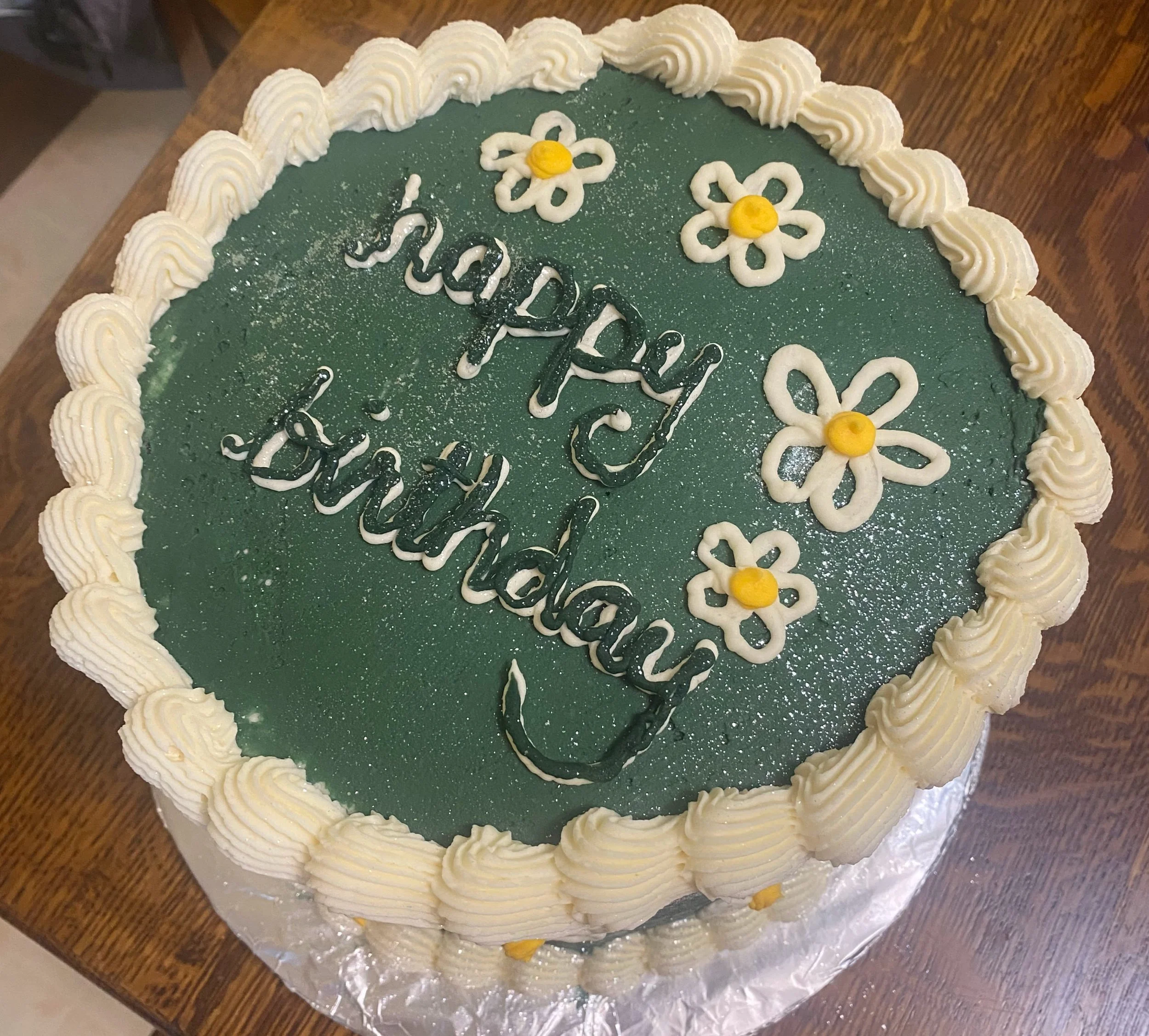 Chocolate cake with buttercream frosting