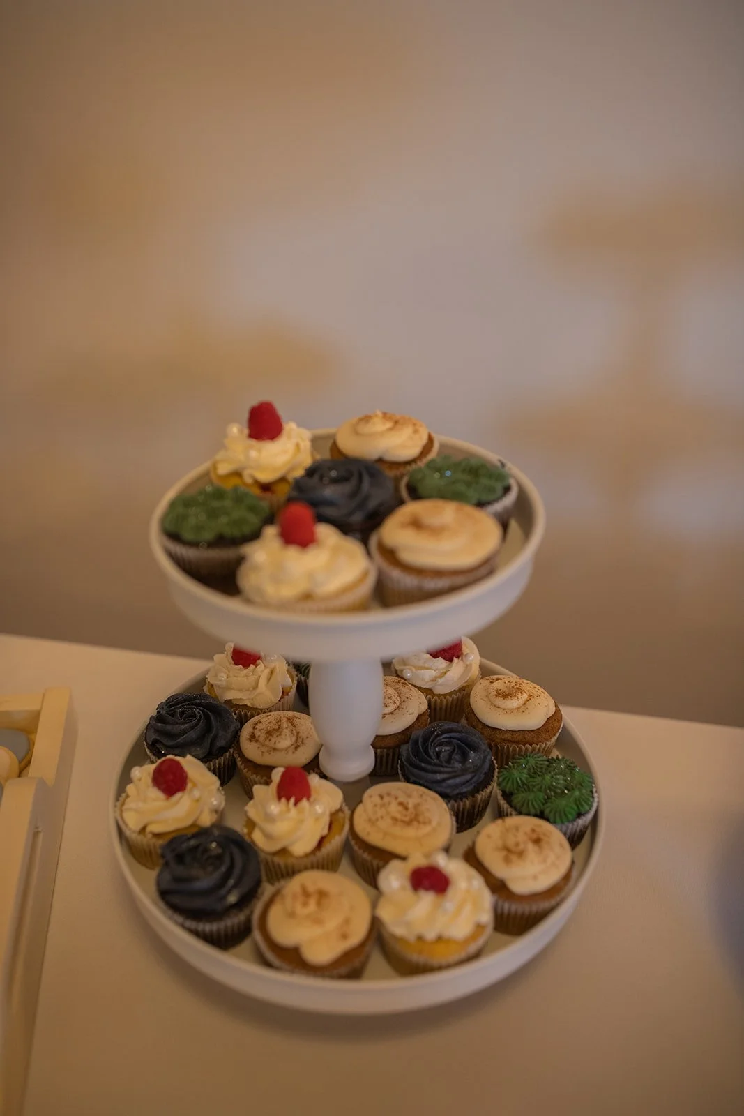 Assorted cupcakes for a wedding
