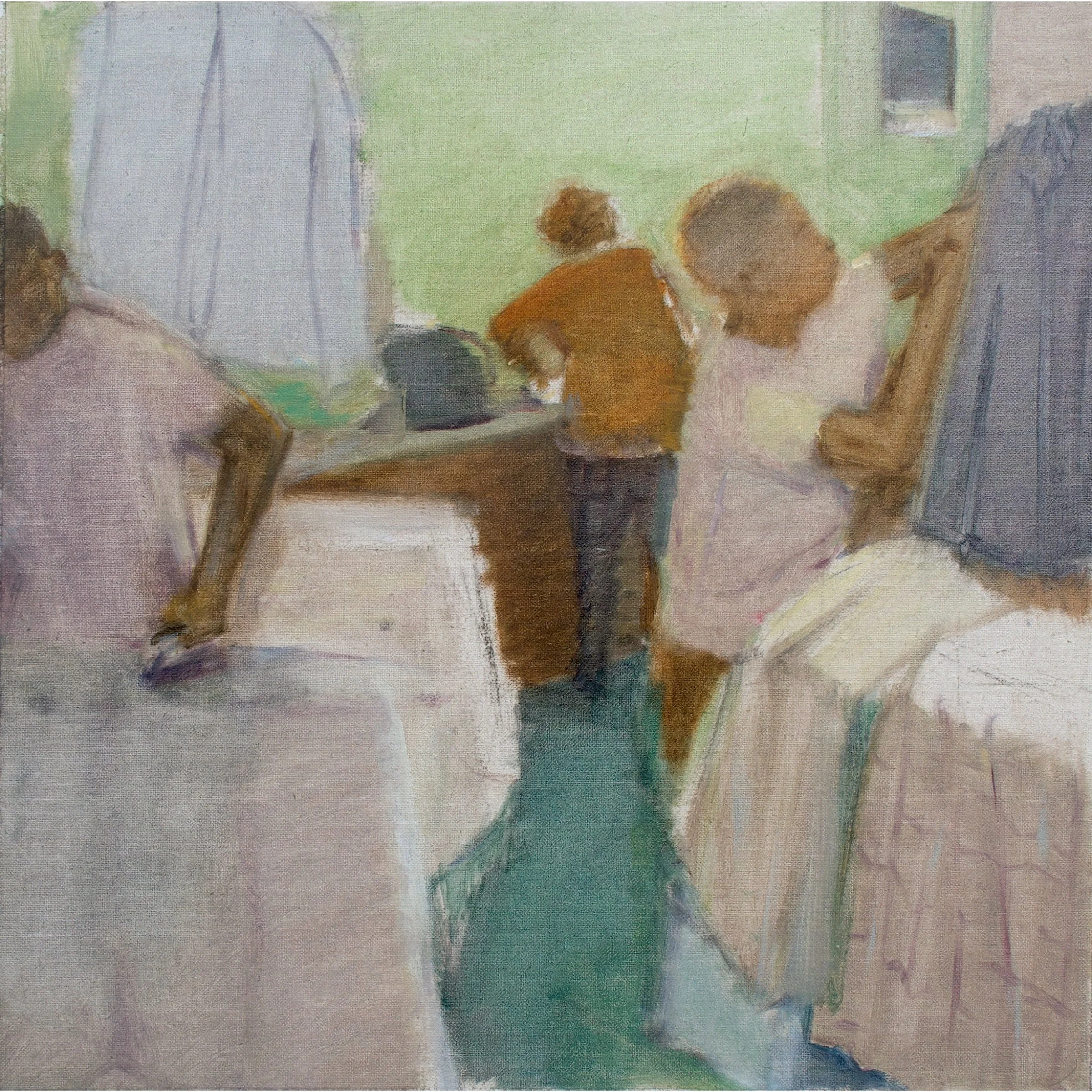 Blanchisseuses - Huile sur toile - 50x50 cm - 2022.JPG