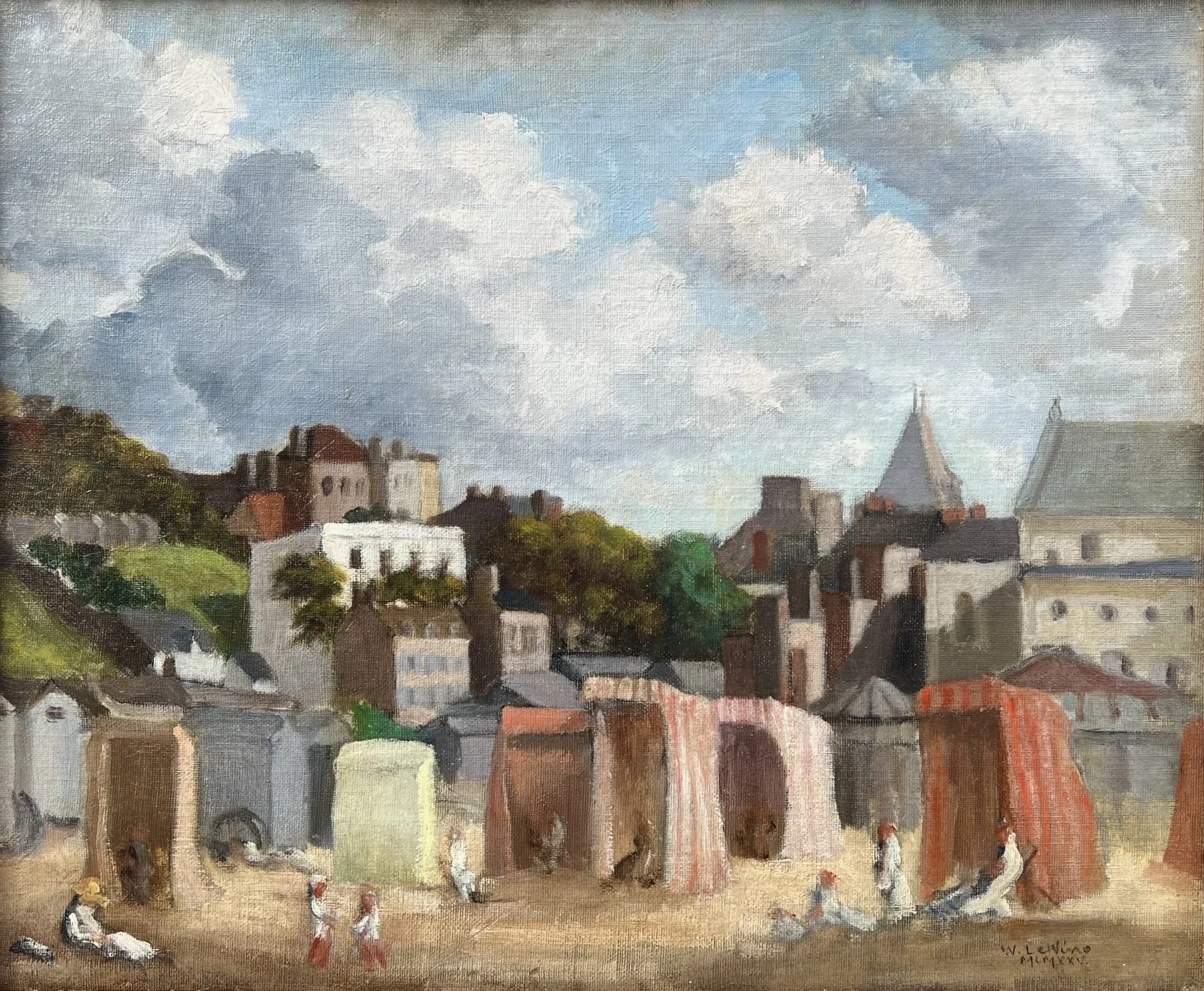 Walter LeWino (1887-1959). Plage de Boulogne, 1925.