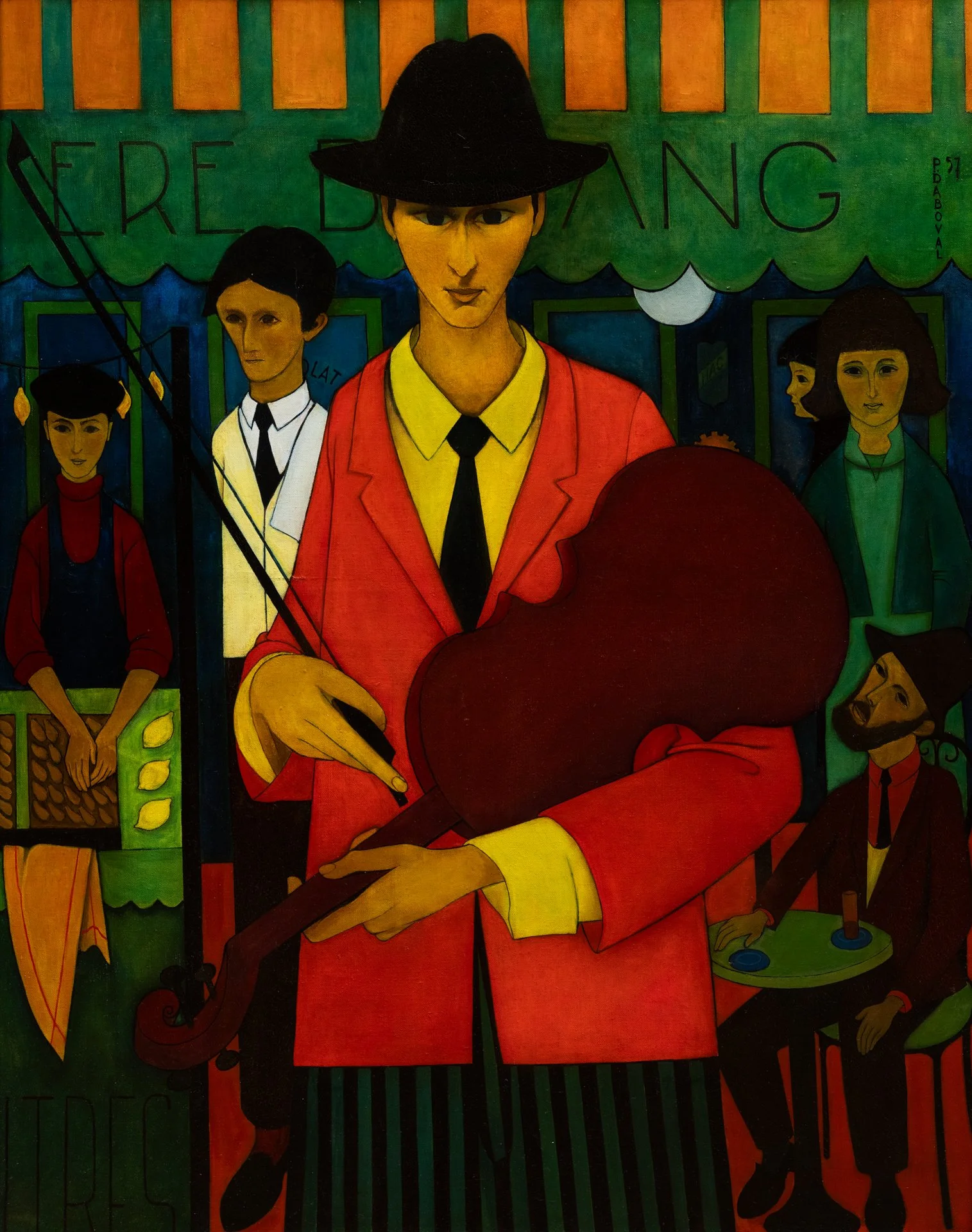 Pierre Daboval (1918-2015). Le Violoniste, 1957.