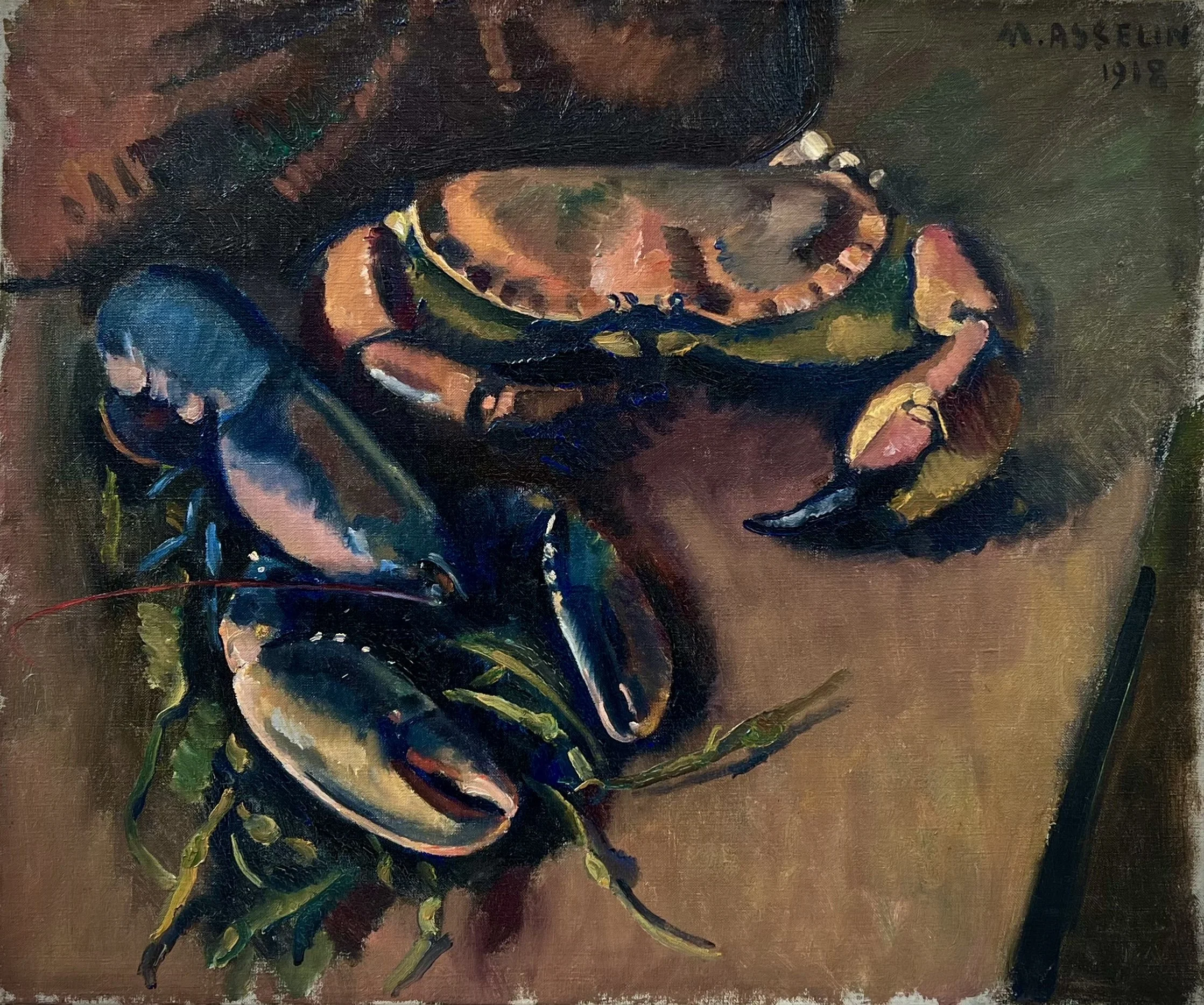 Maurice Asselin (1882-1947). Crabe et homard, 1918.