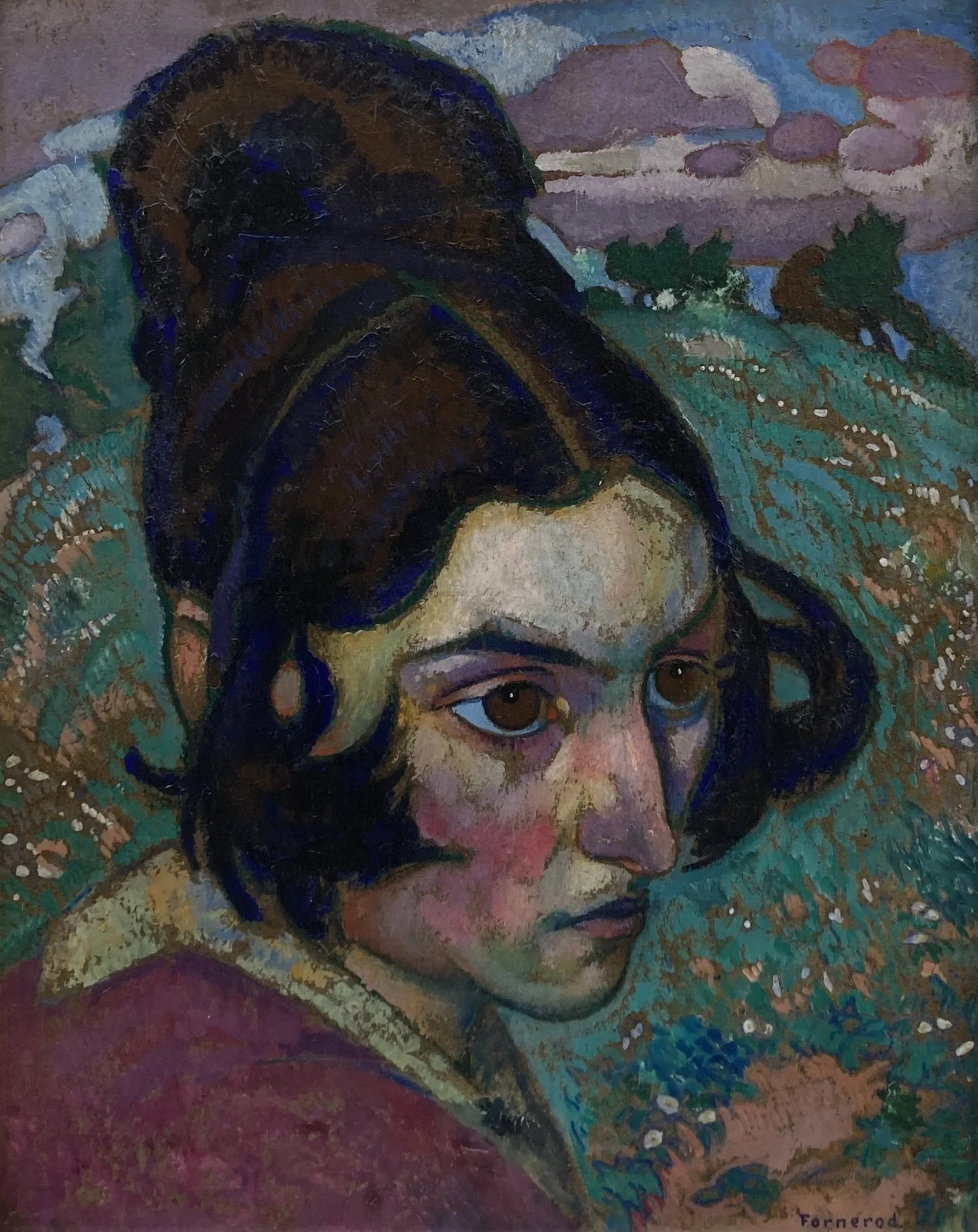 Rodolphe Fornerod (1877-1953). Tête de gitane.