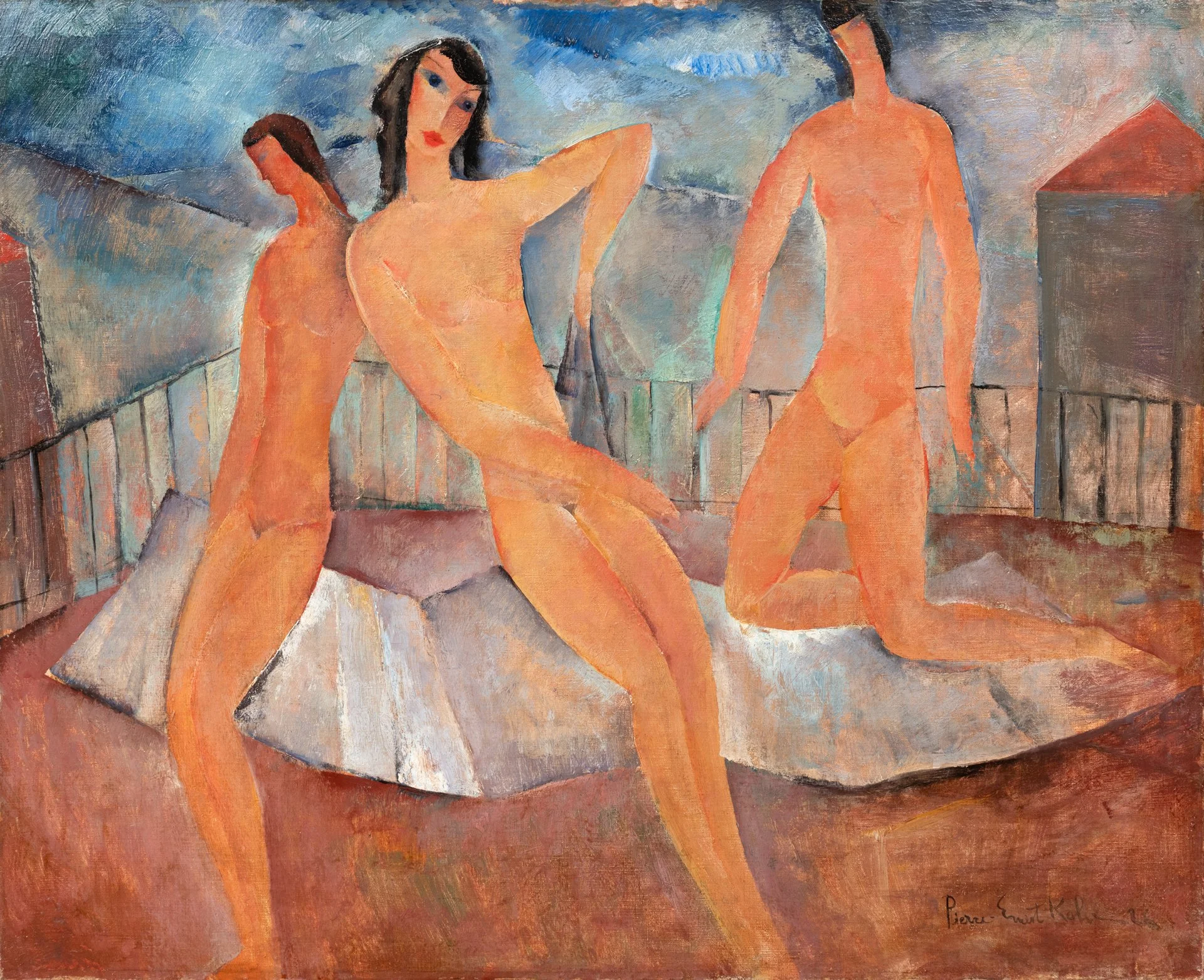 Pierre Ernest Kohl (1897-1985). Baigneuses, 1926.