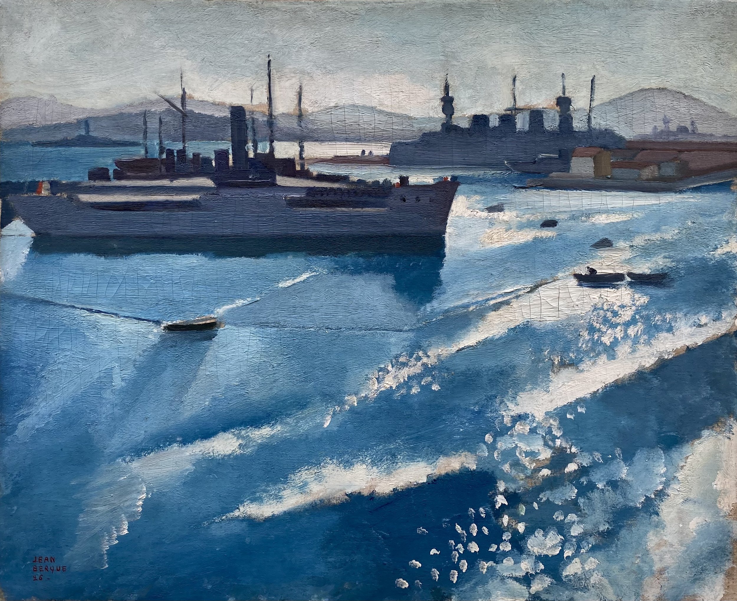 Jean Berque (1896-1954). La rade de Toulon. 1926.