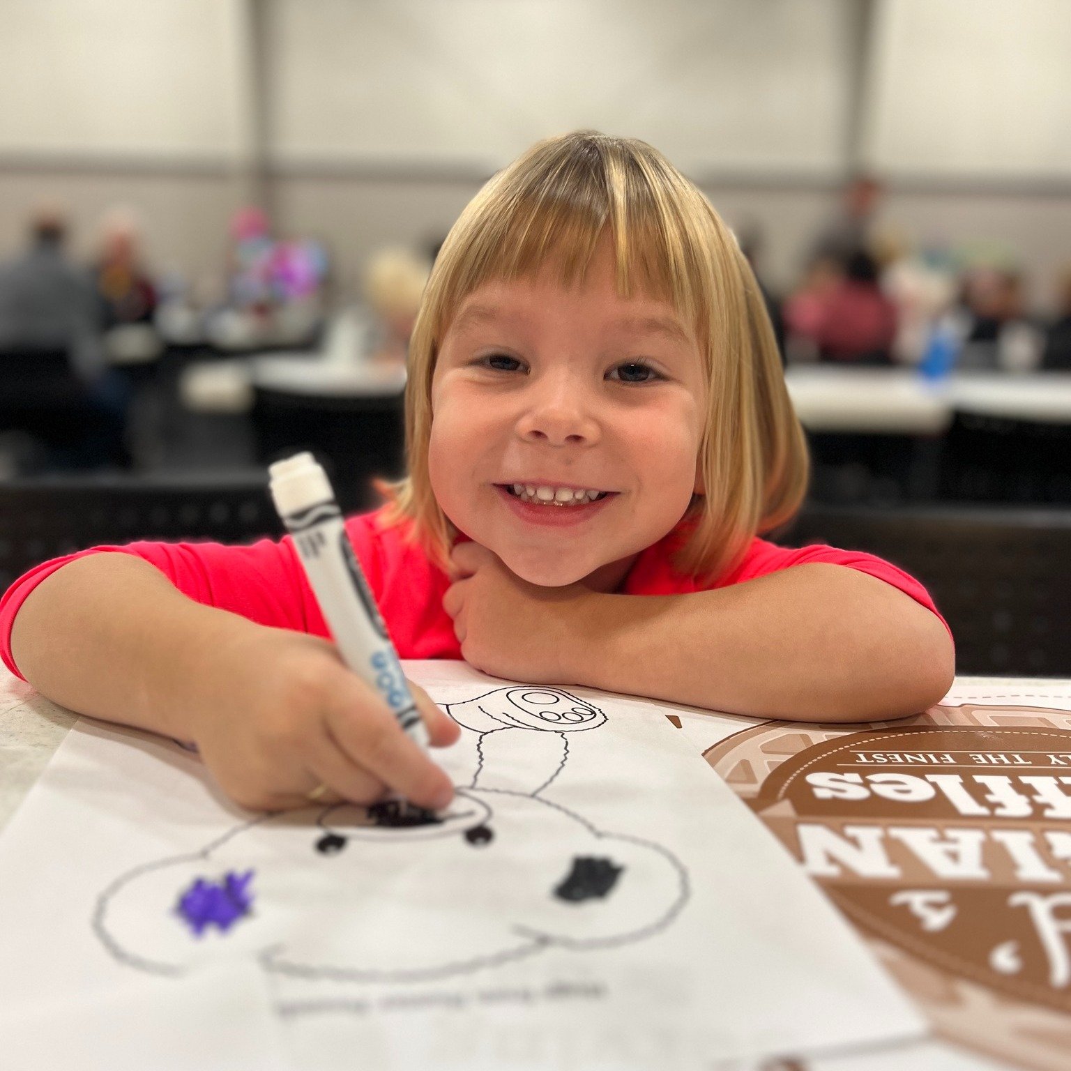 Thank you so much for joining us for Family Fun + Waffles! We had a blast enjoying waffles, coloring, decorating pumpkins and more!