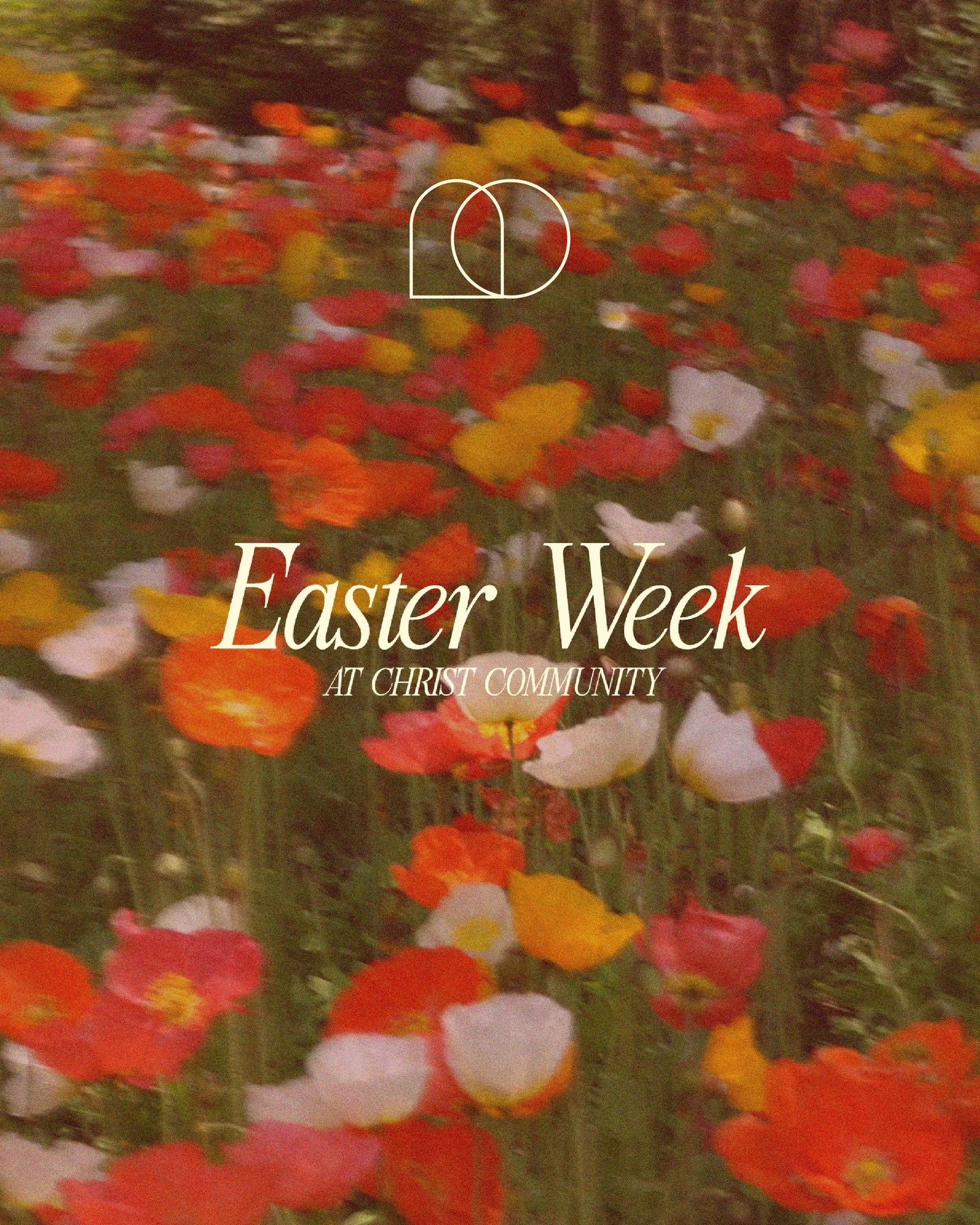 Join us Easter week for three collective experiences as we remember the journey of Jesus to the cross and celebrate his resurrection from the dead.

The Passion Experience: March 31-April 2
Good Friday Service: April 3
Easter Services: April 4+5

All
