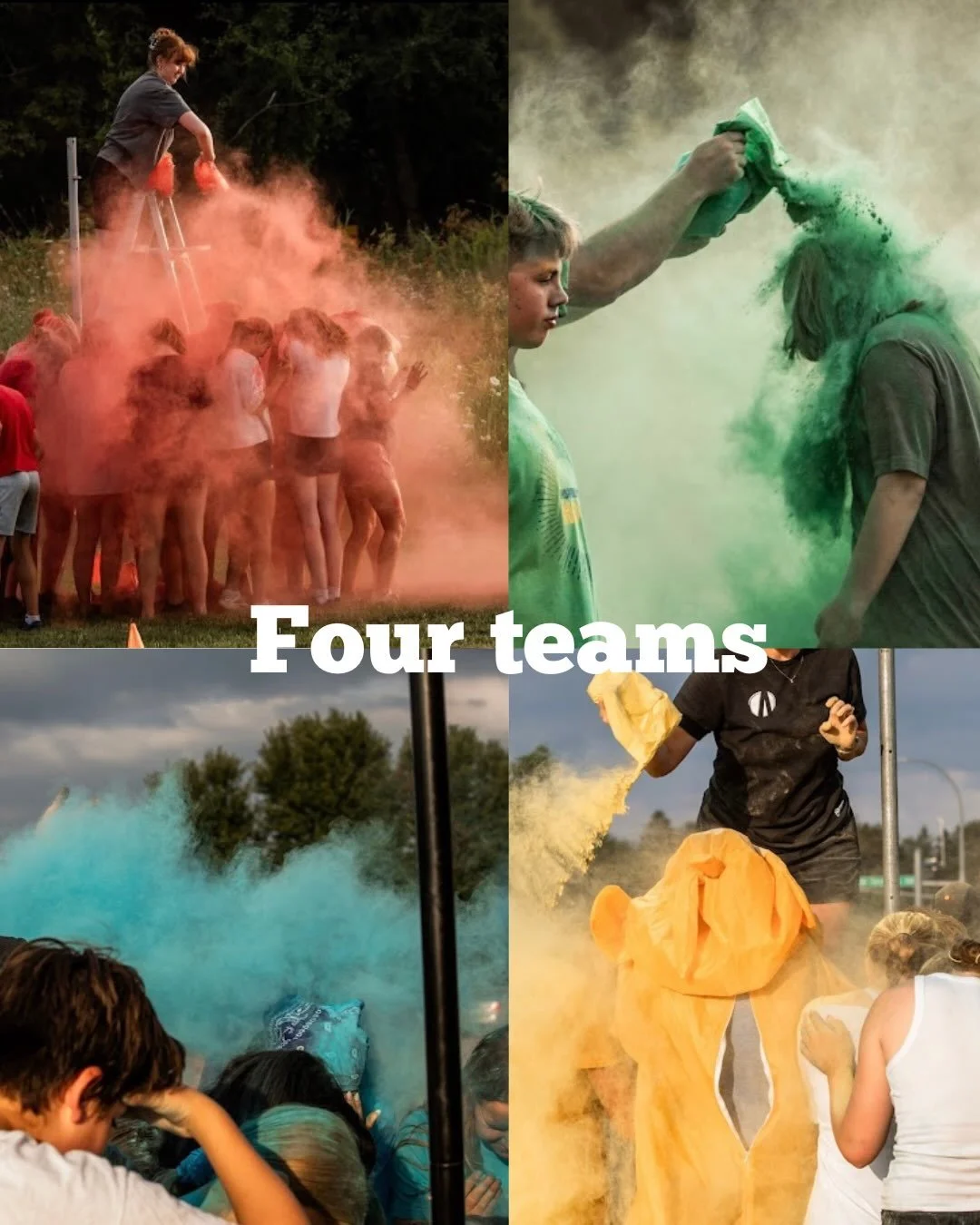 ONE WEEK AWAY!! 

COLOR WARS❤️💙💚💛 
August 2-5 6-8PM
Rep your colors, bring your friends, and get ready for intense competition!!

Sign up on our website!