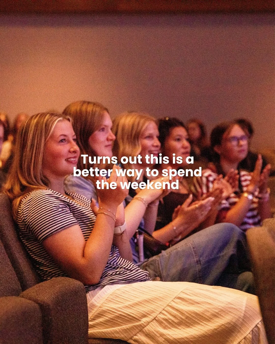 One hour this weekend, join us at church. 🙌

Take a breath. Slow down. Worship. Connect. Be reminded of what matters most.

You give so much of your time, energy, and attention to work, family, responsibilities, and everything in between. What if yo