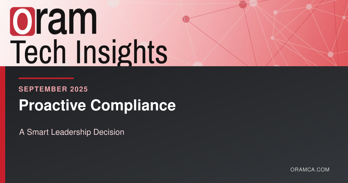 Why Proactive Compliance Is a Smart Leadership Decision - September 2025 