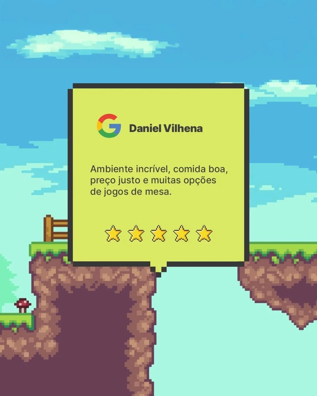 Nada melhor do que ler o feedback de quem faz o jogo acontecer aqui dentro. 🎮🔥

Esteve com a gente recentemente? Deixe sua avalia&ccedil;&atilde;o no Google e ajude outros jogadores a encontrarem o caminho do play.

A gente acompanha cada avalia&cc