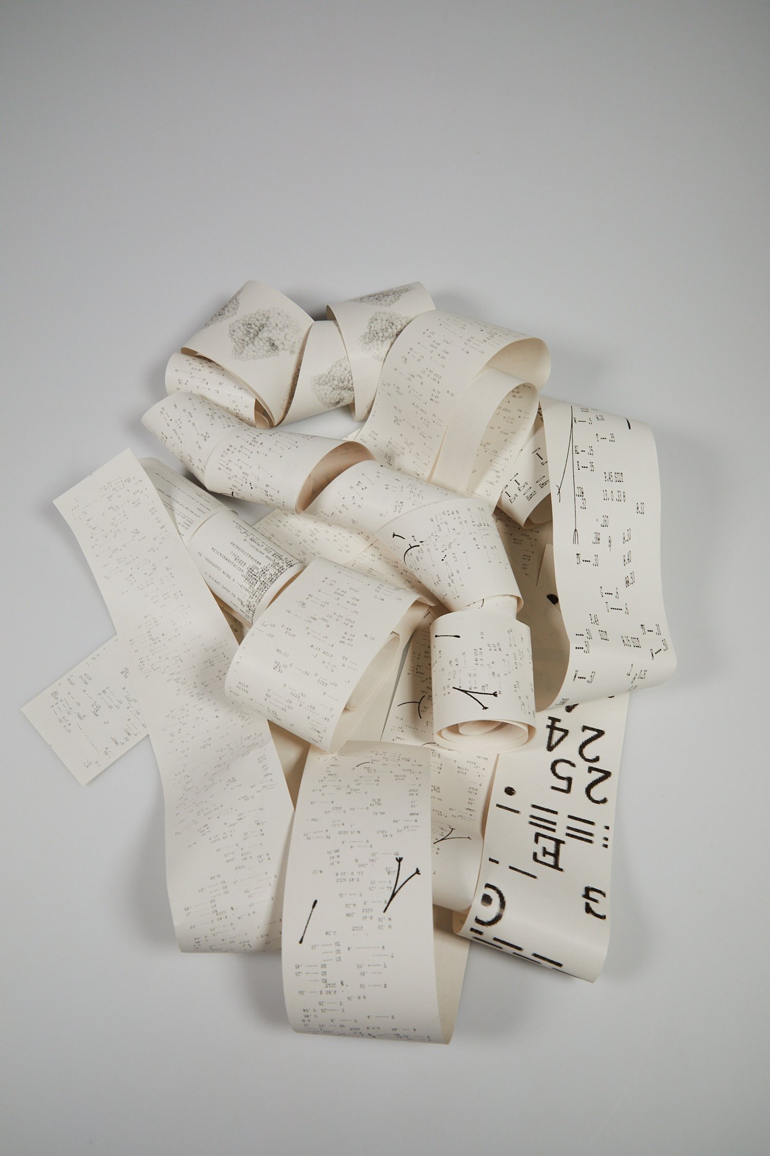 variations & tests. thermal reciept paper.