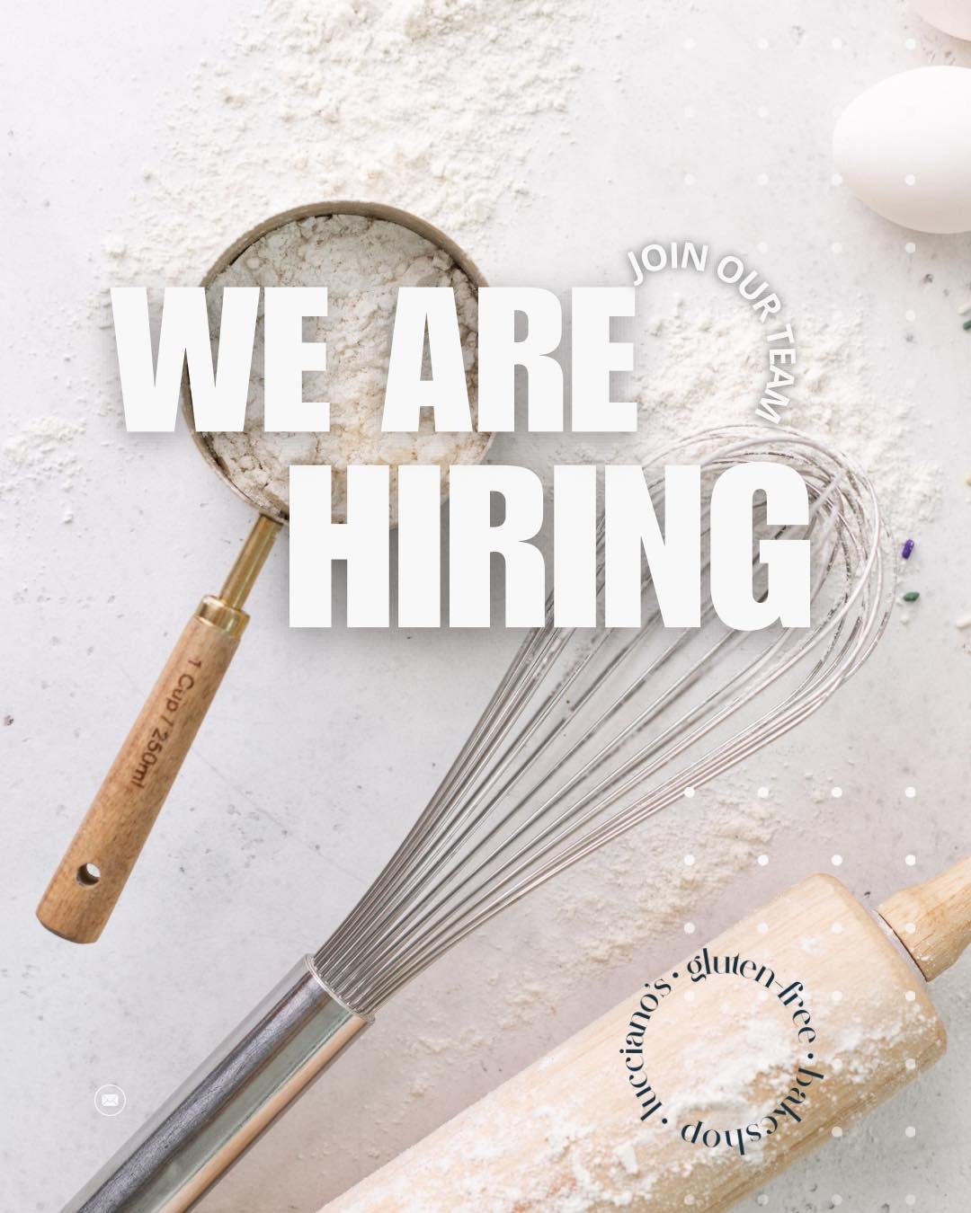 NOW HIRING-JOIN OUR TEAM!!

Experienced Full Time Baker/Decorator

http://www.luccianos.com/join-our-team