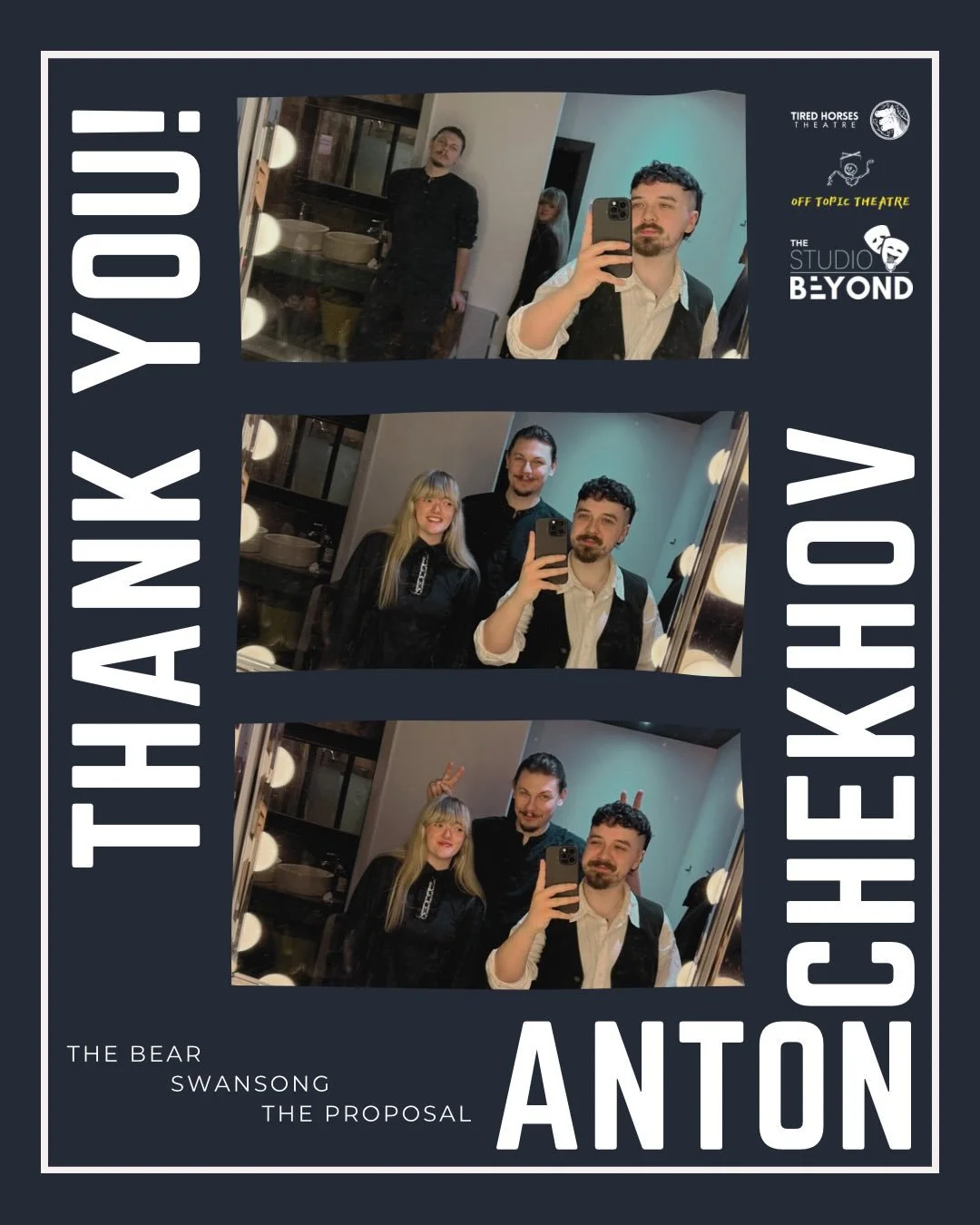 THANK YOU!!! 🤩 
To everyone who came and supported us on Friday with our night of Anton Chekhov!

We had a wonderful night sharing with you the Vaudevilles of the great playwright! And we are so chuffed managing to pull it off with only five days of