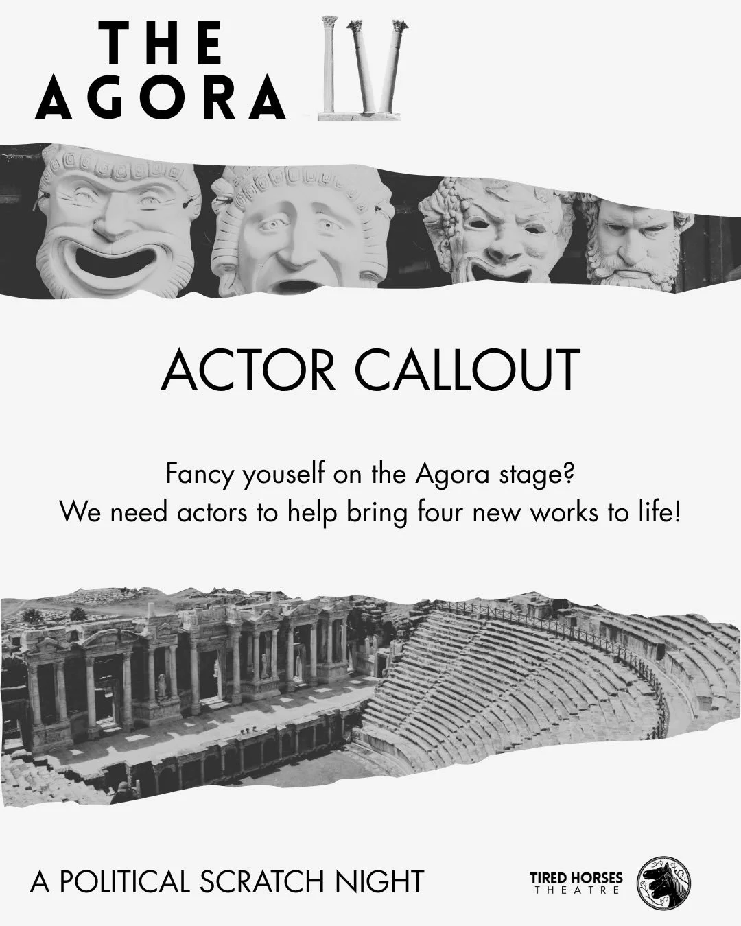 ACTOR CALLOUT
THE AGORA IV

Have a play or concept you want to test on a live audience? 

Are you seeking feedback from like-minded creatives to aid in the development of your play? 

The Agora is a unique opportunity for playwrights to share and tes