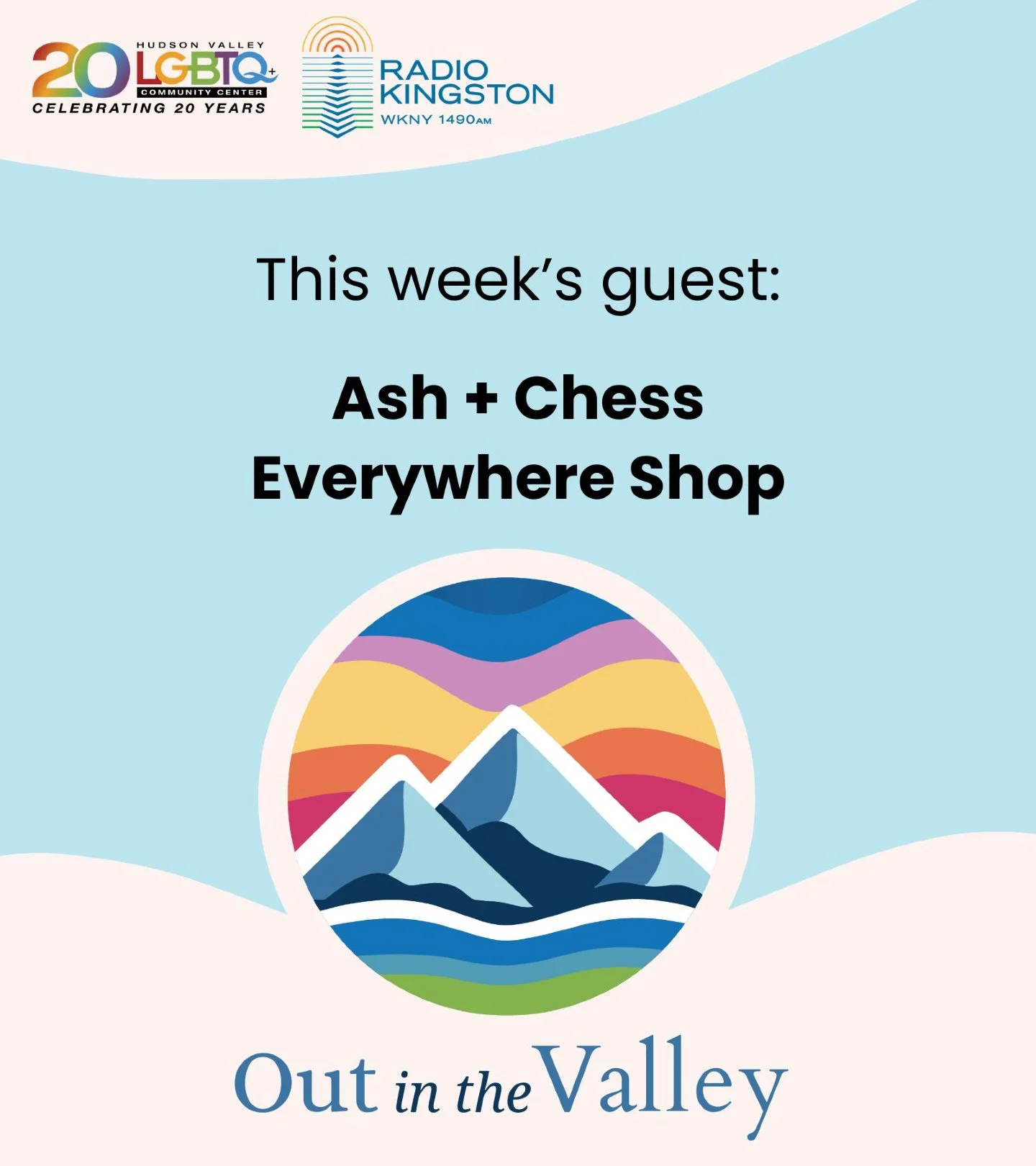 Tomorrow on Out in the Valley! 📻💜
Richard sits down with Ashley Molesso (she/her) and Chess Needham (he/him), the queer and trans couple behind @ashandchess, a stationery and gift company right here in Kingston, NY. Known for their bold, retro desi