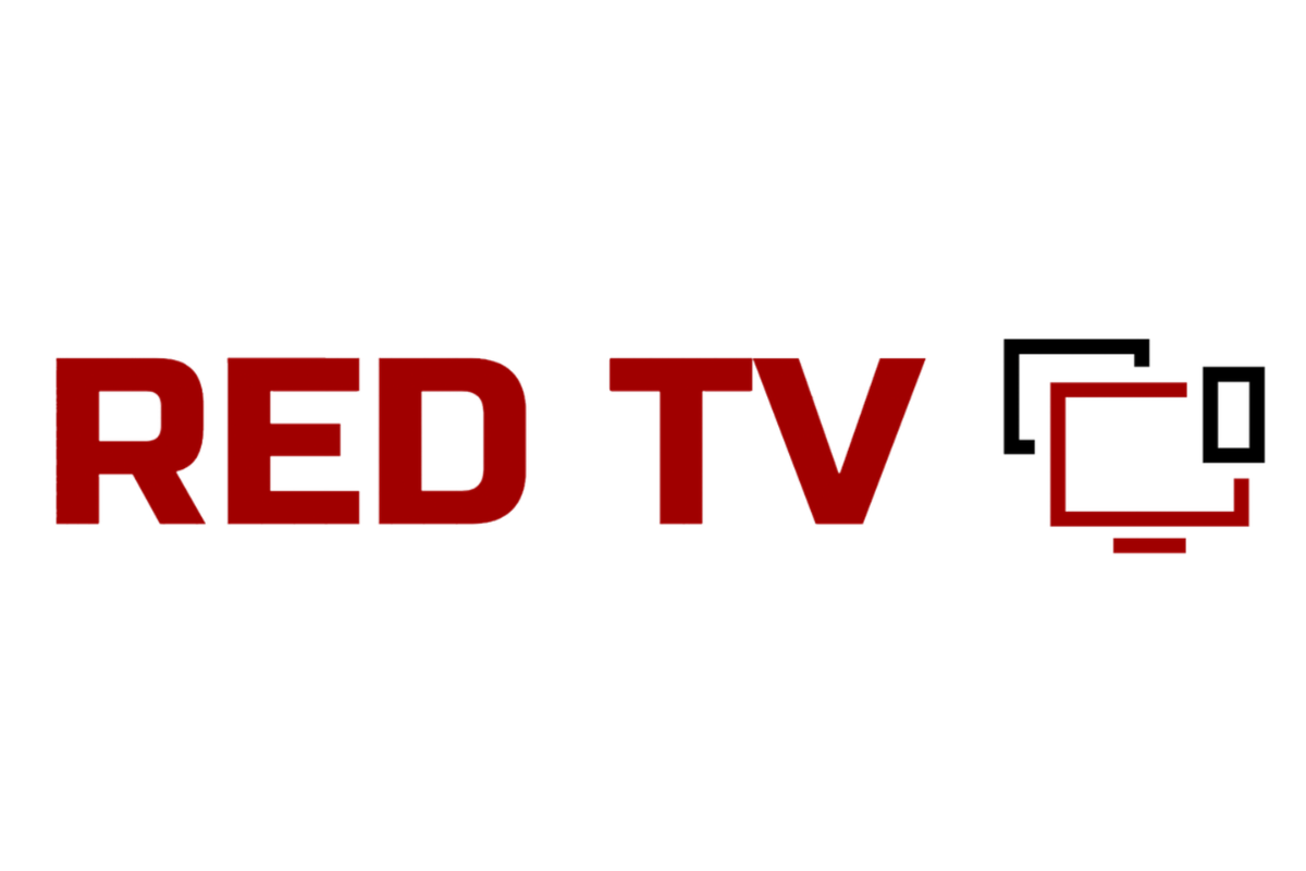 Red TV logo with black and red camera frame icon to the right.