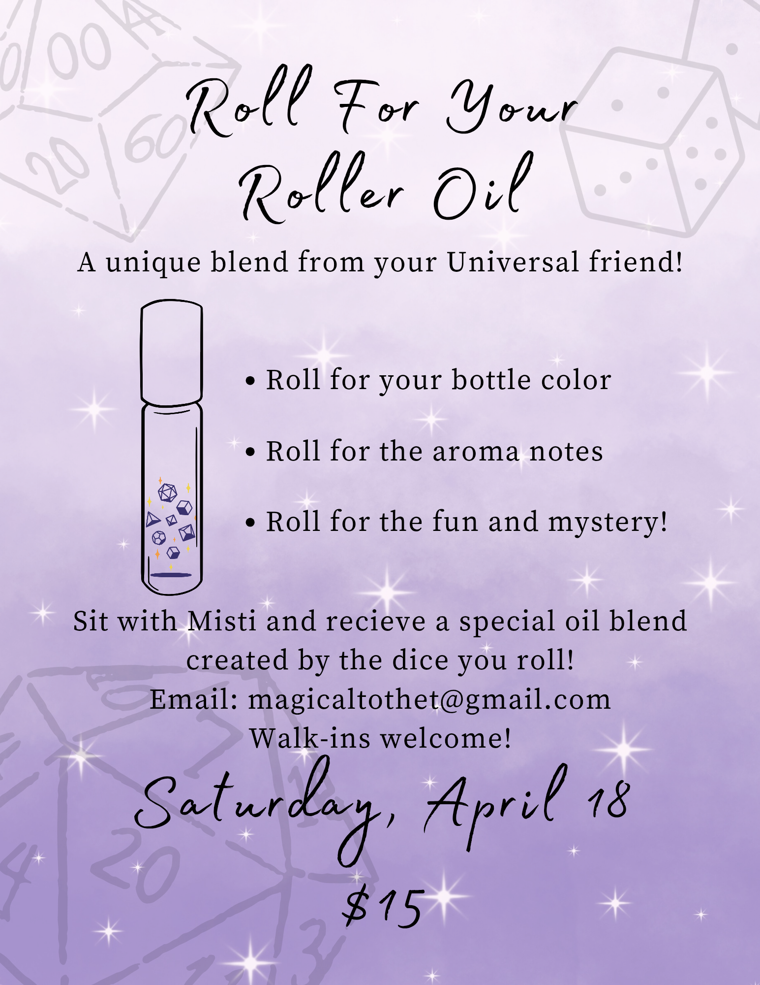 Roll for Your Roller Oil