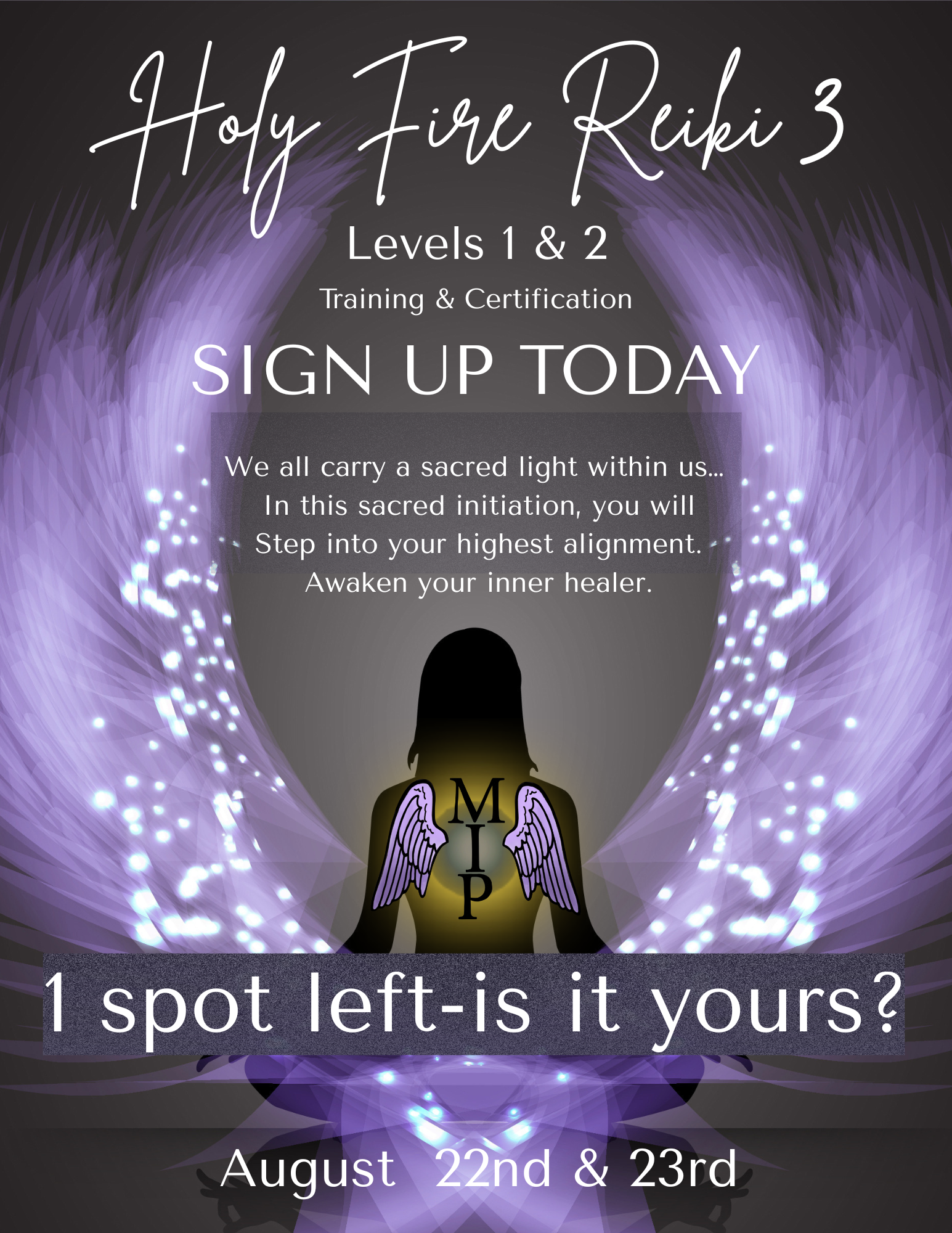 Holy Fire Reiki 1 &amp; 2 Training &amp; Certification 