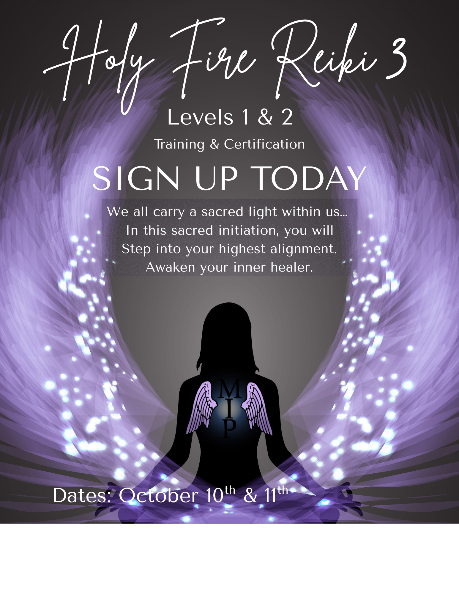 Holy Fire Reiki 1 &amp; 2 Training &amp; Certification 