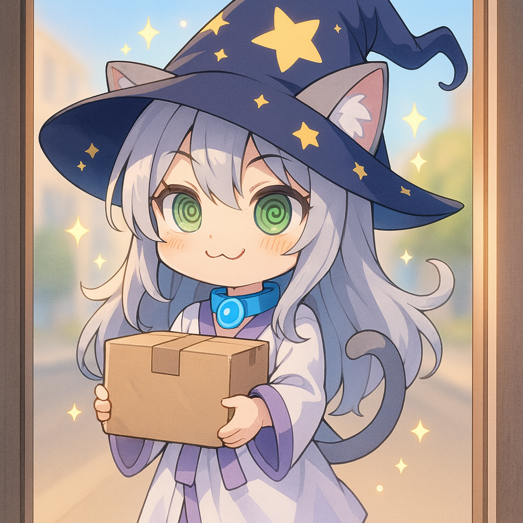 Free shipping image showing a mascot holding a package