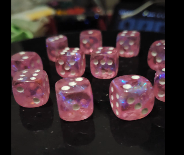 Fey Candy-handmade-resin-dice-set-dnd-pathfinder-rotate.png
