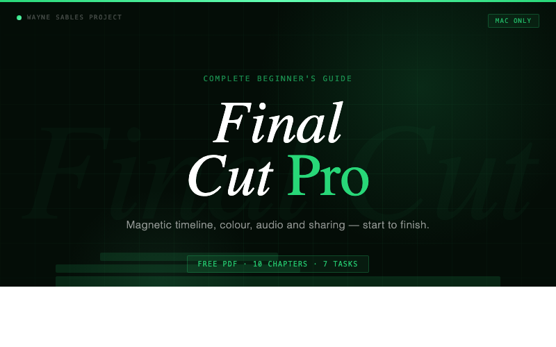 Final Cut Pro a definitive guide