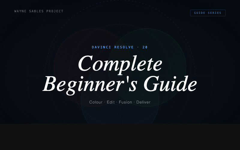 DaVinci Resolve 20 — A Complete Beginner's Guide