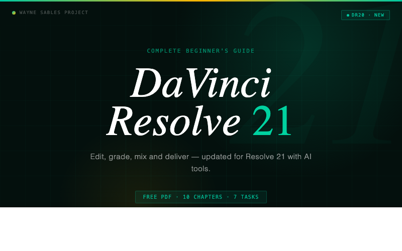 DaVinci Resolve 21. A Complete Beginner's Guide