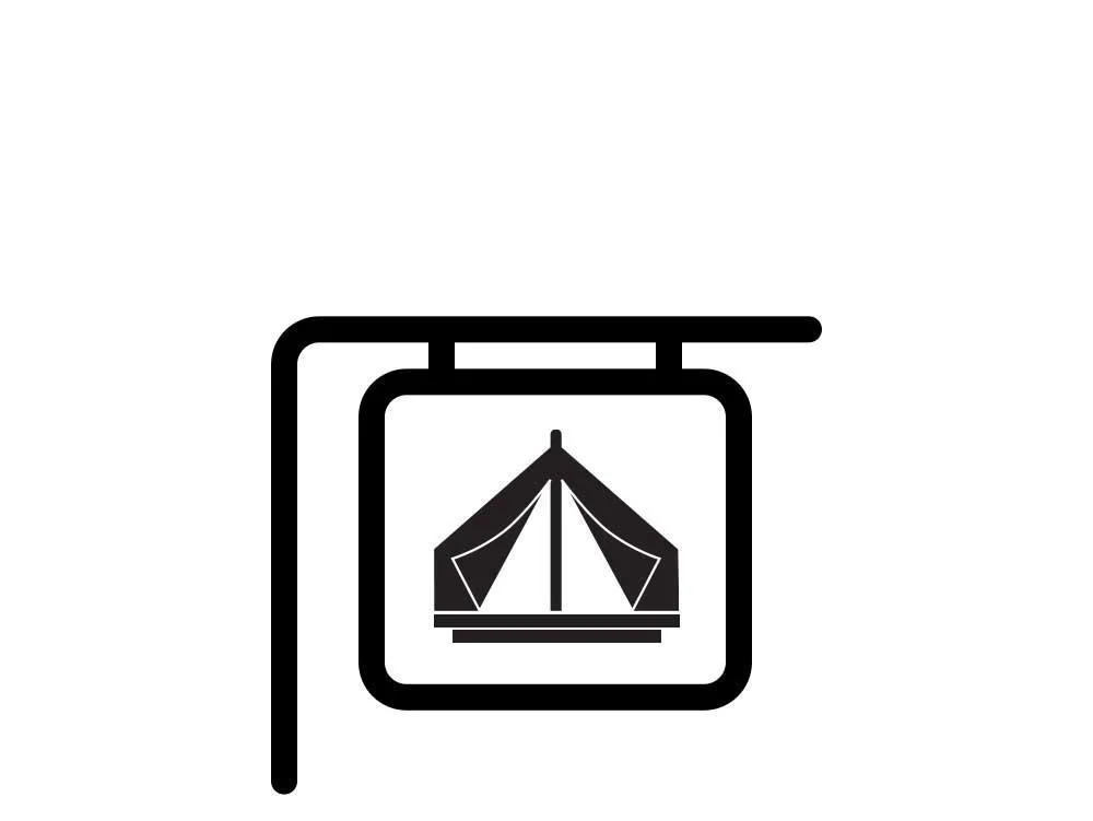 6 areas with 8-10 tents each