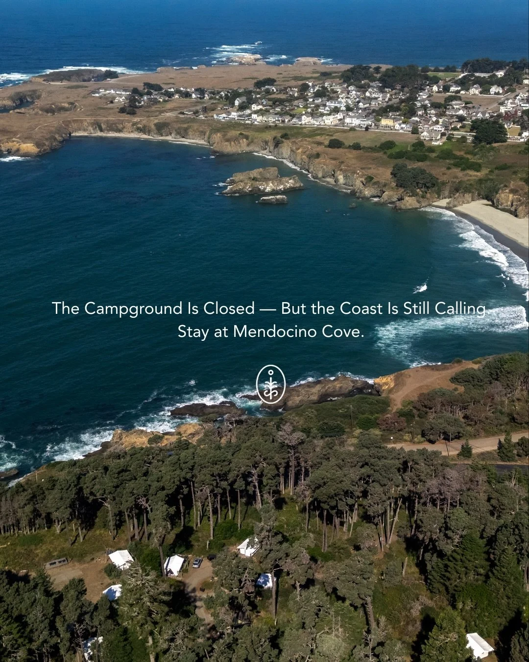 Thank you for another unforgettable season at Mendocino Grove!

Our campground is now closed for the winter, but the magic of the Mendocino Coast awaits year-round. ✨

Until we gather around the campfire again, you can still unwind by the ocean, expl