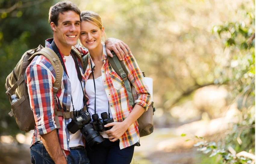 Couple hiking in Mendocino, California