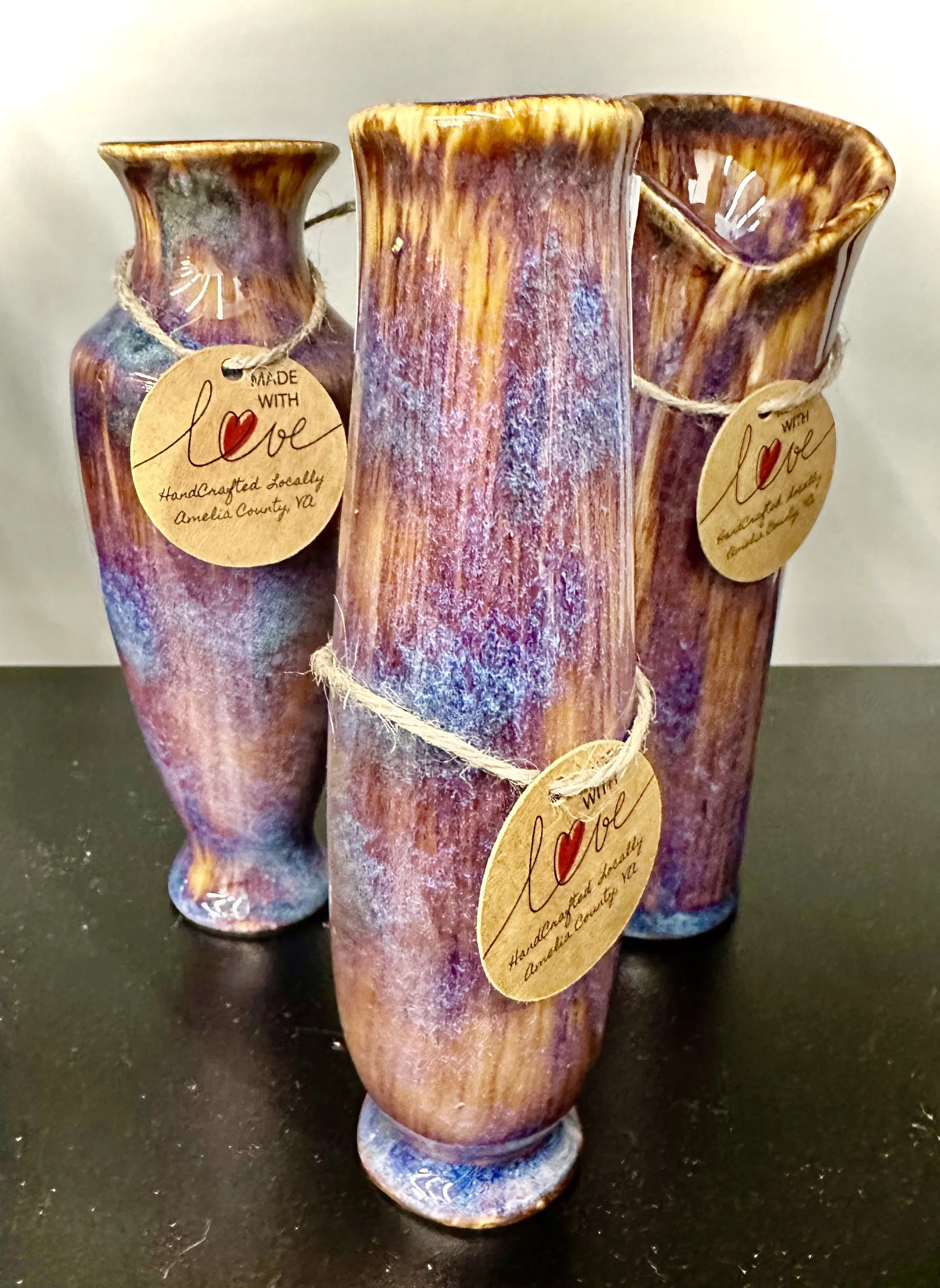 Handmade Ceramic Bud Vases - Any setof 3