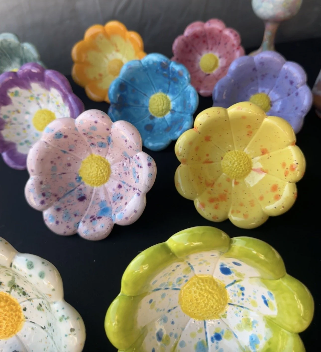 "Poppy Bee Cups" – Handmade Ceramic Floral Art