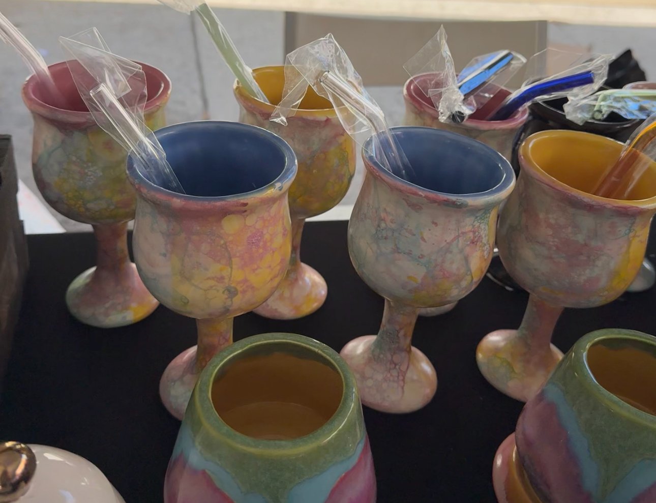 Summer Goblet with Glass Straw