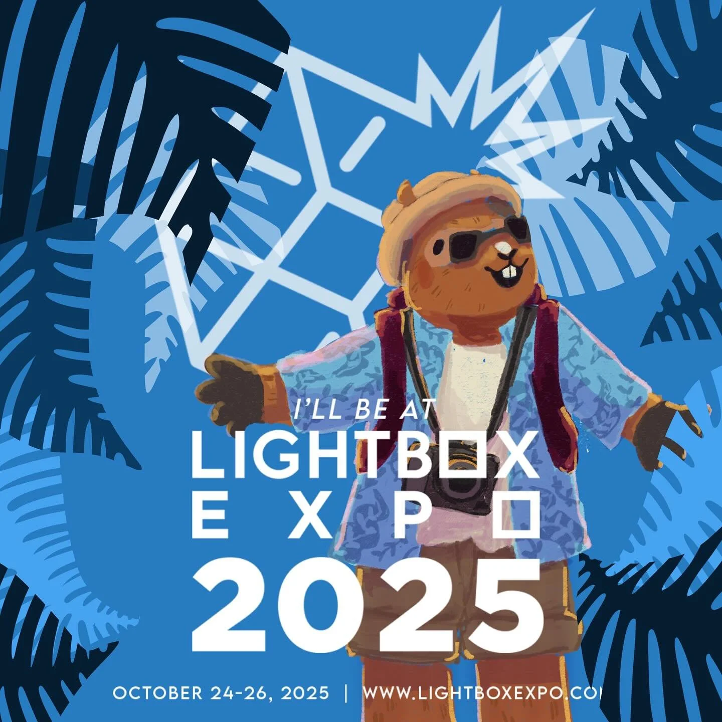 guess who will be attending @lightboxexpo this year 🤭 !!! ME! ✨💥🎉🎊🥳👏🏽👏🏽👏🏽 had to draw a tourist capi for the occasion! 

I&rsquo;m excited to go!!! aahhh this will be my first time attending lightbox and my first time visiting california!!
