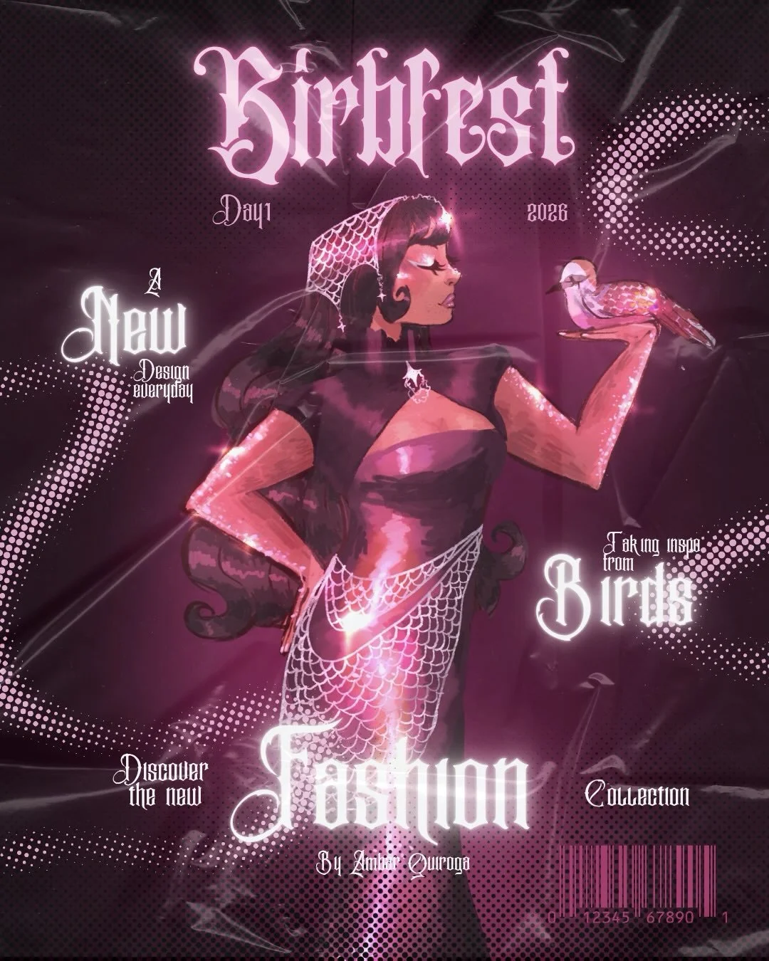 Day 1 of the #birbfest fashion show 🤭💖🐦&zwj;⬛

✨Bronzewing Pigeon✨

i thought it would be fun to make designs based on the actual birds and also draw the little birds with the characters !!! + also why not draw the bird itself also hahah if you sc