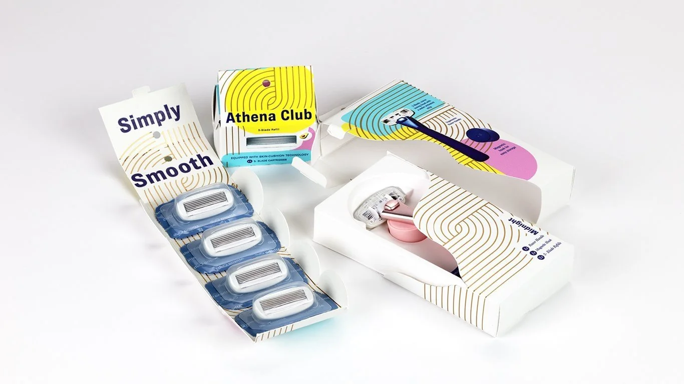 Package Design- Athena Shaving Kit