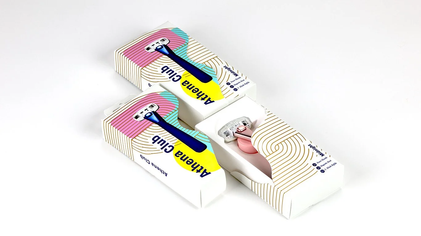 Package Design- Athena Shaving Kit