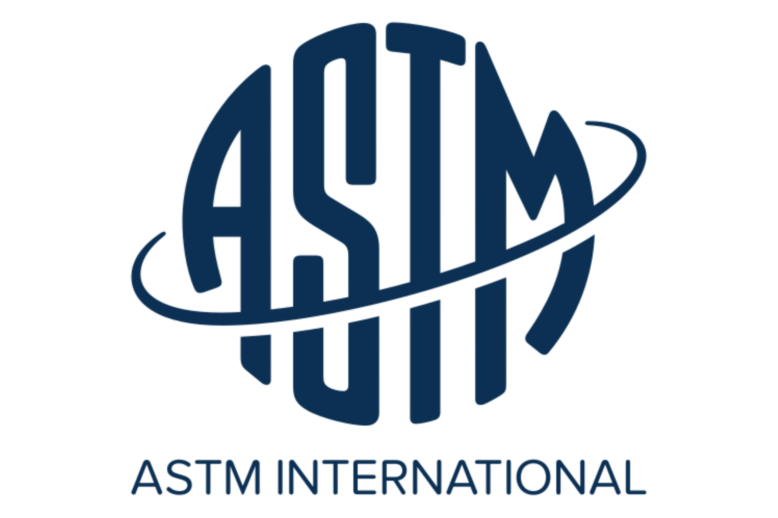 Logotipo de la Asociación Internacional, con letras en azul y un diseño circular.