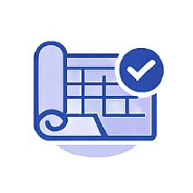 Plano arquitectónico con sello de verificación