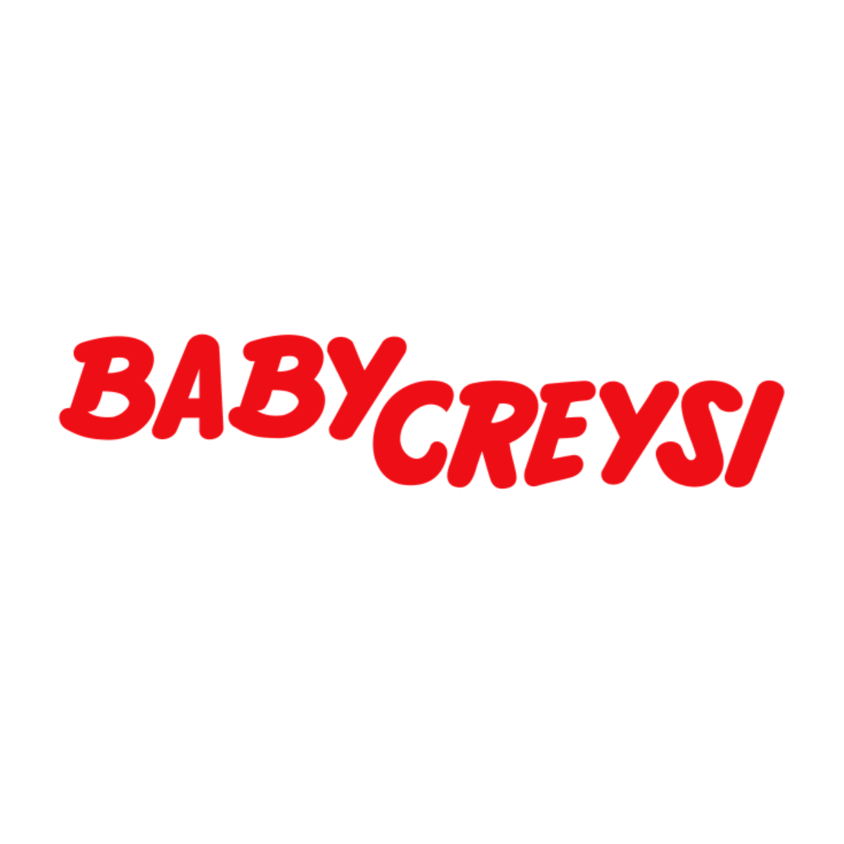 Texto en rojo que dice 'BABY CREYSI' en letras grandes y cursivas sobre fondo blanco.